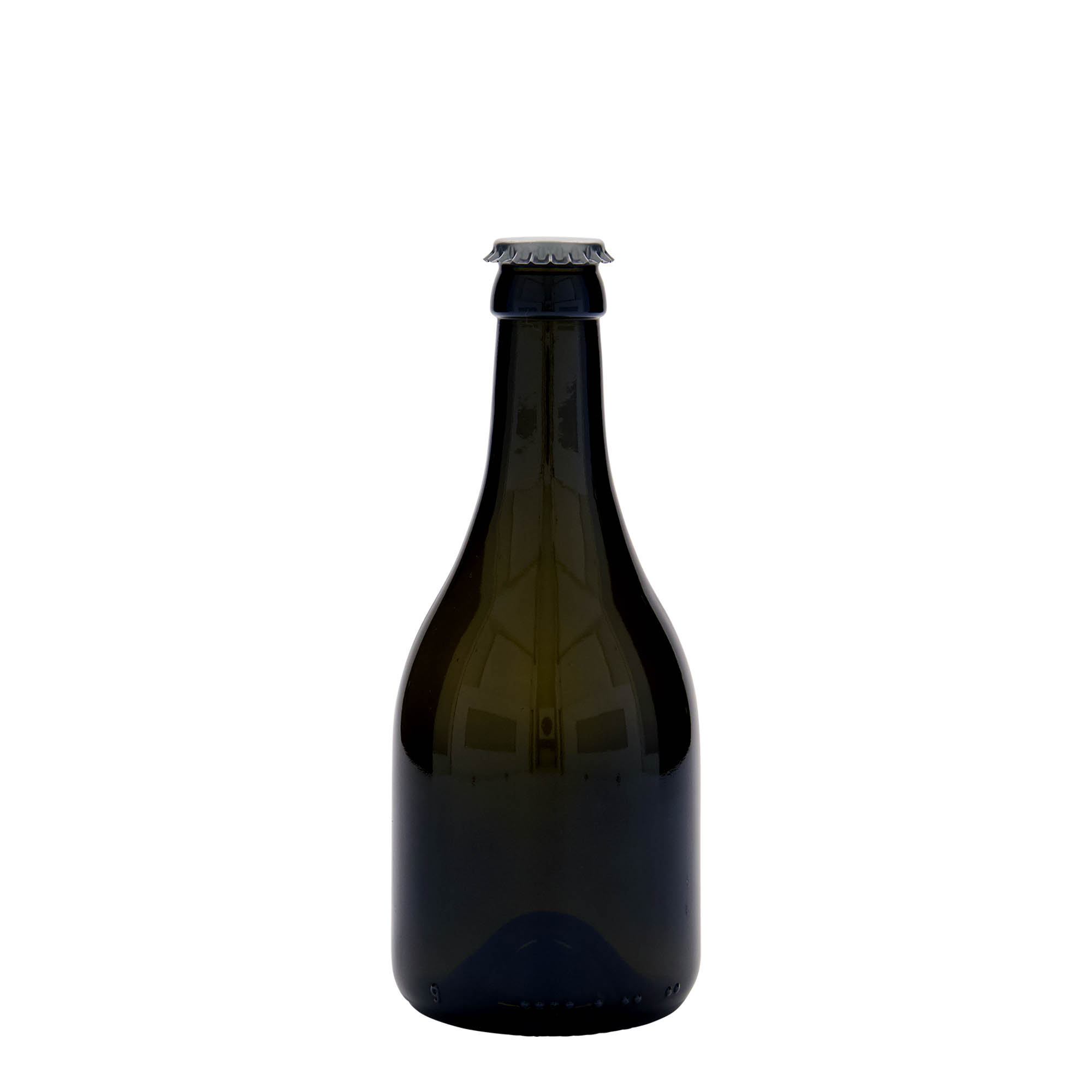 Botella de cerveza de 330 ml 'Horta', vidrio, verde antiguo, boca: corona