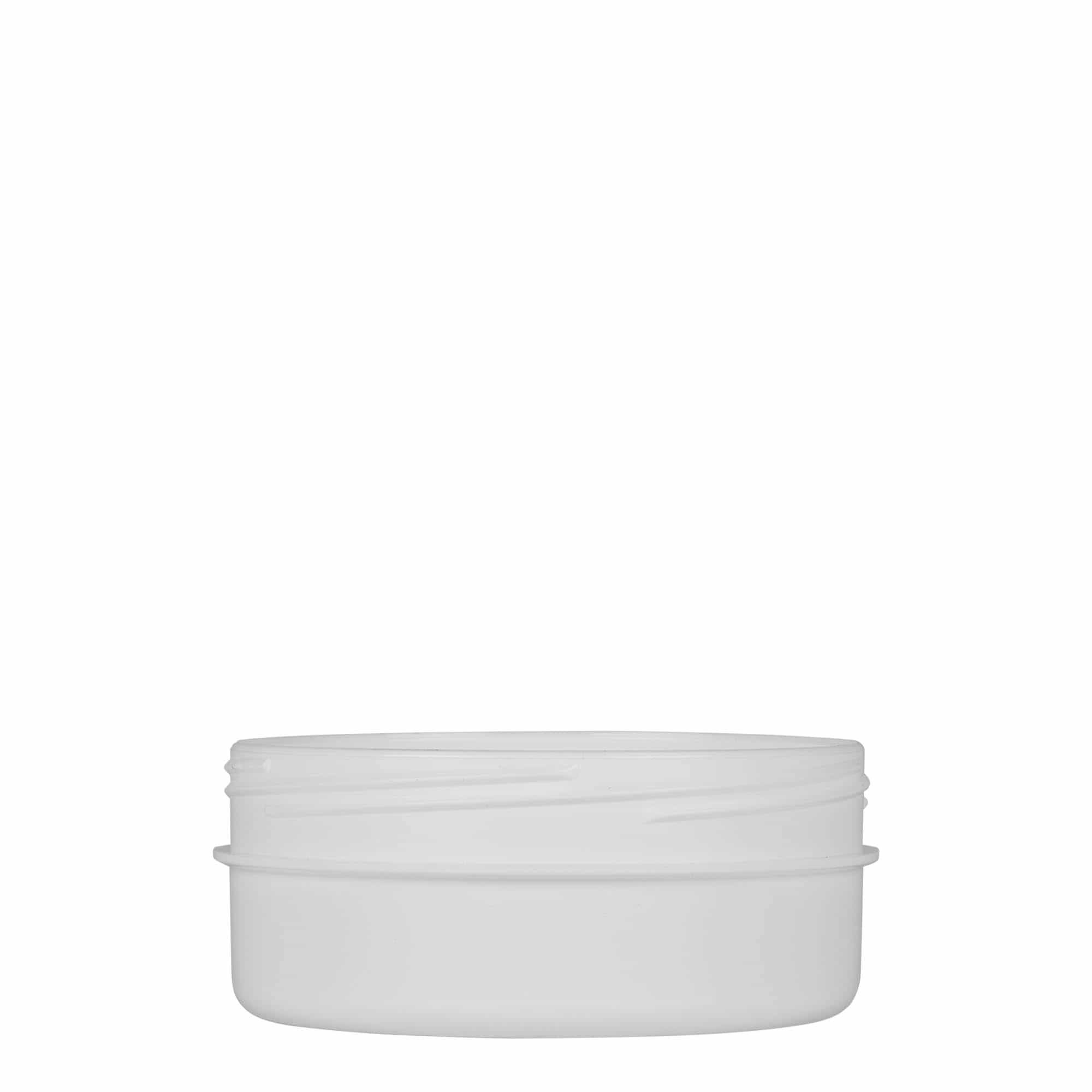 Bote de plástico 'White Line' de 125 ml, PP, blanco, boca: tapón de rosca Bote de plástico 'White Line' de 125 ml, PP, blanco, boca: tapón de rosca