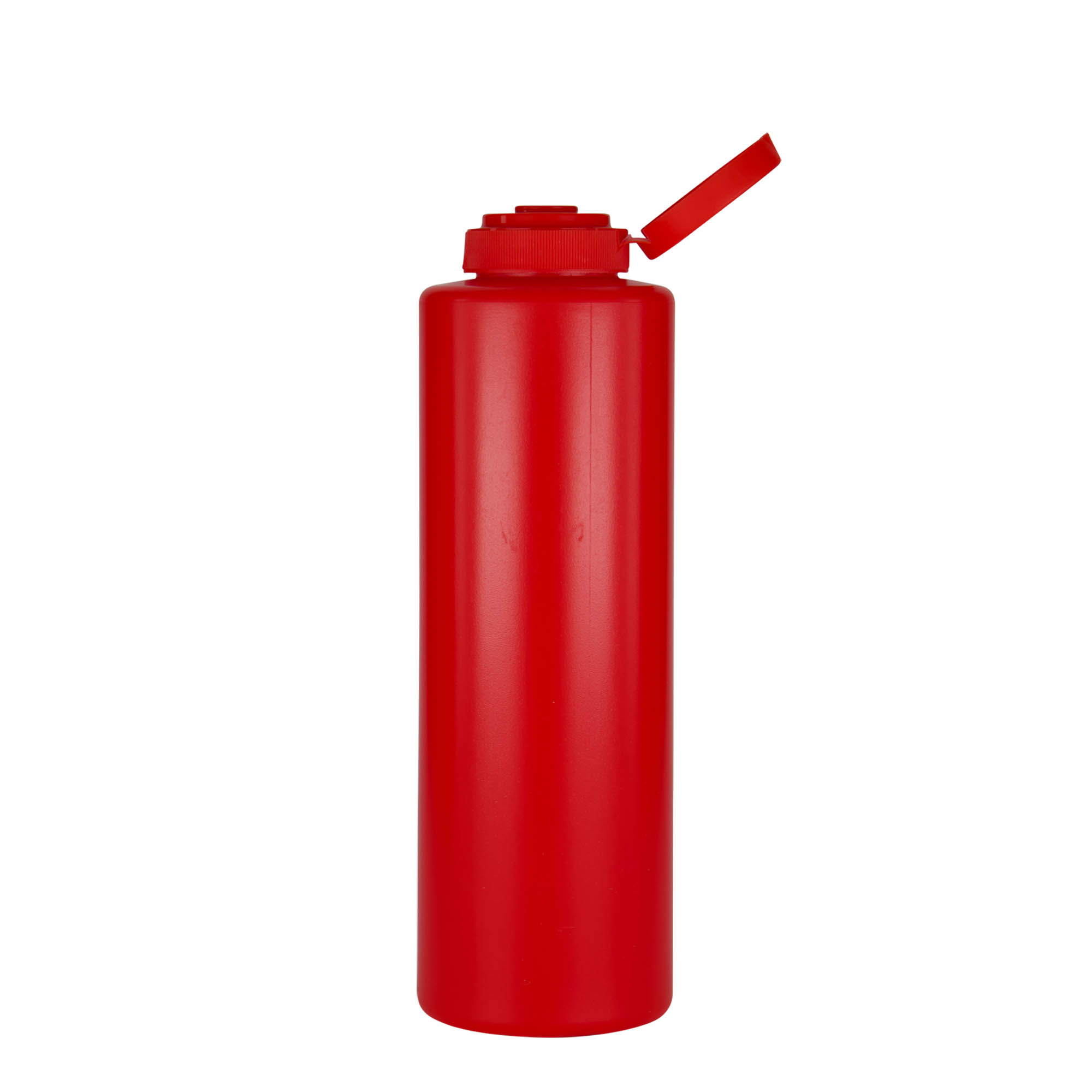 Botella para salsa de 500 ml, plástico LDPE, rojo, boca: 38/400 Botella para salsa de 500 ml, plástico LDPE, rojo, boca: 38/400
