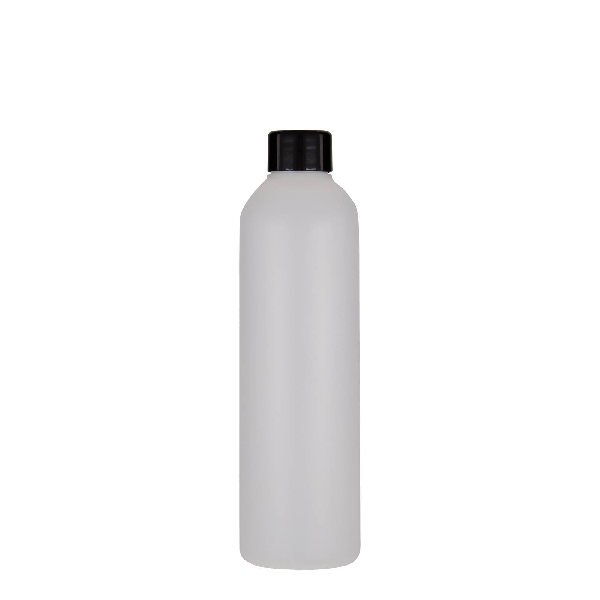 Botella de plástico de 250 ml 'Tuffy', HDPE, natural, boca: 24/410