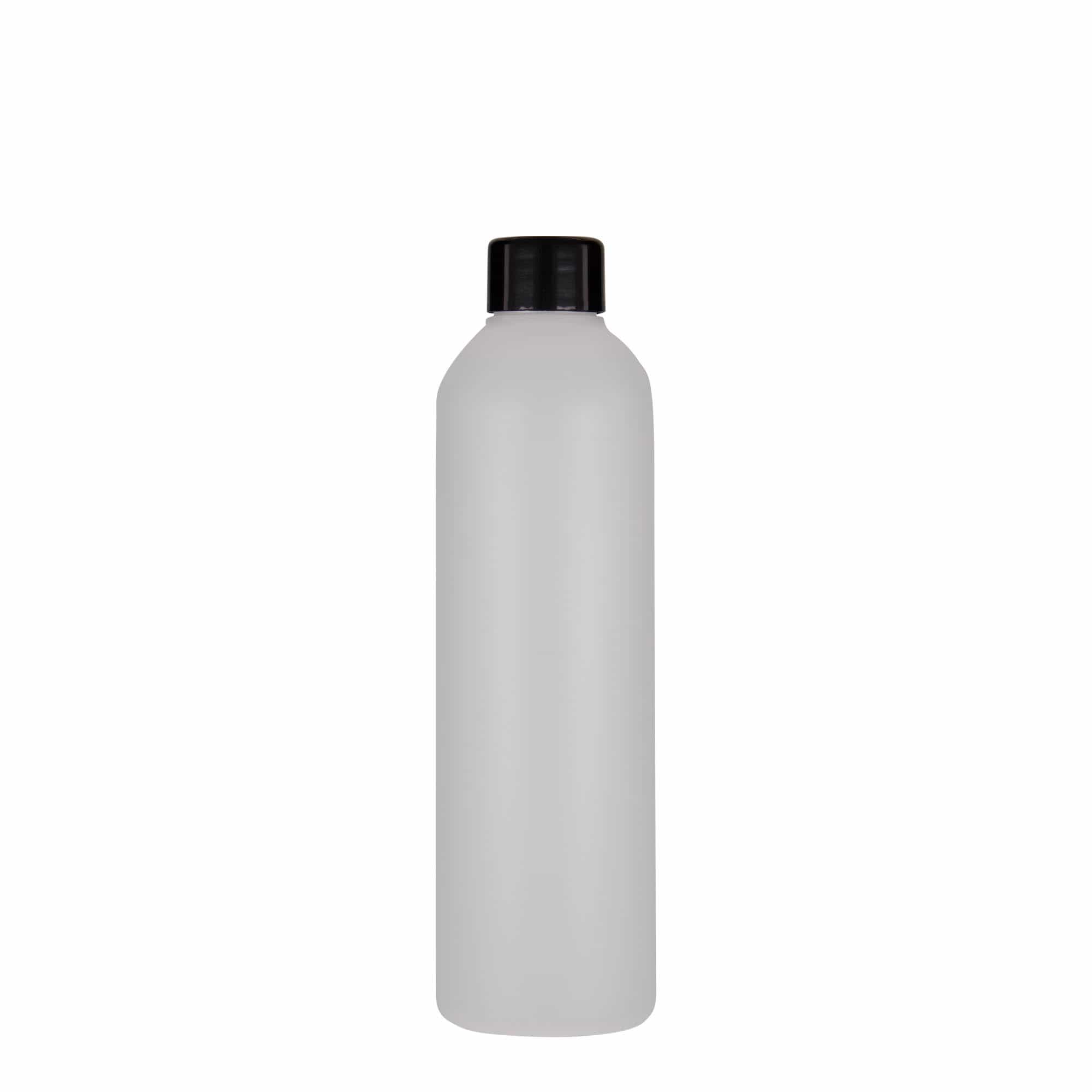Botella de plástico de 250 ml 'Tuffy', HDPE, natural, boca: 24/410