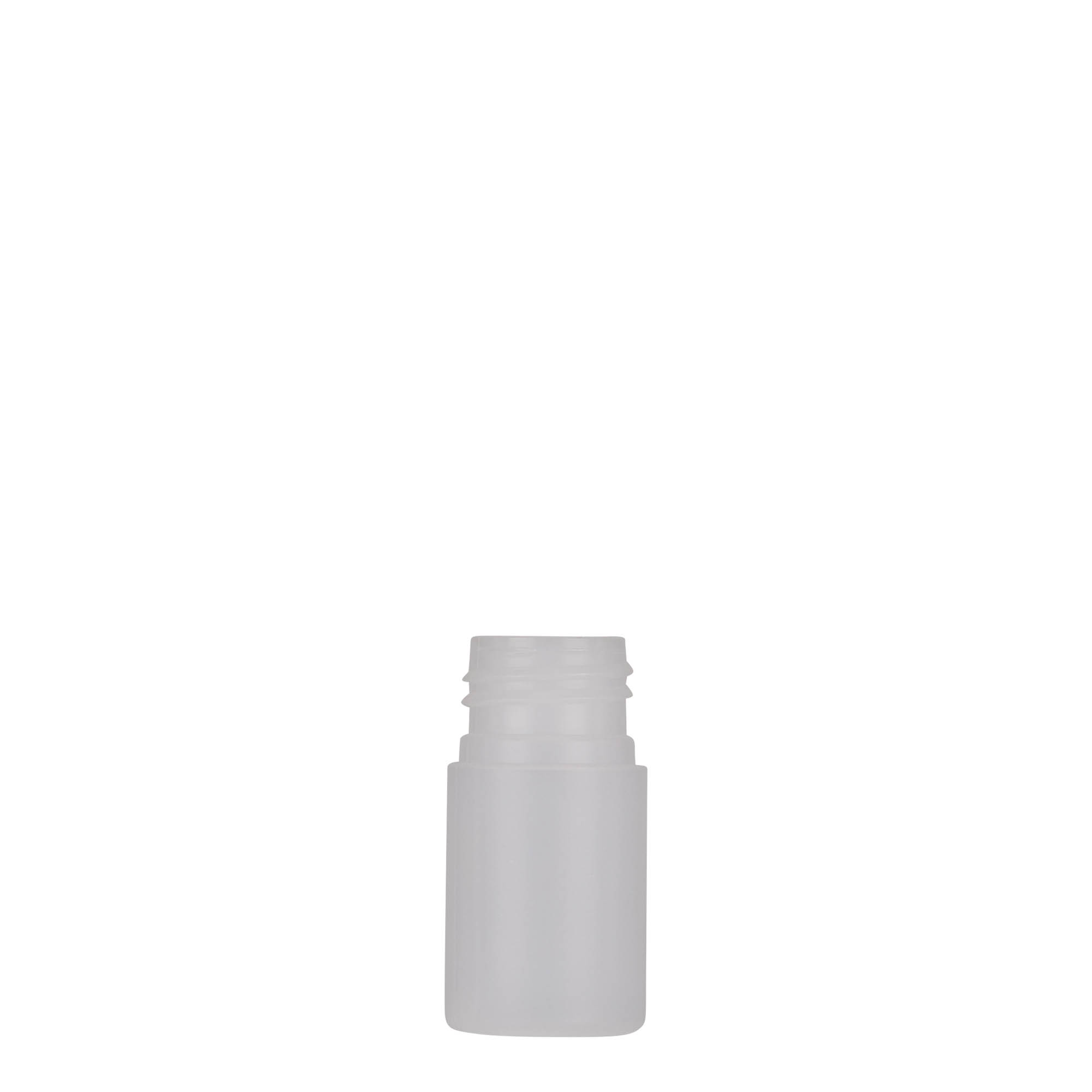 Botella de plástico de 15 ml 'Tuffy', HDPE, natural, boca: 24/410
