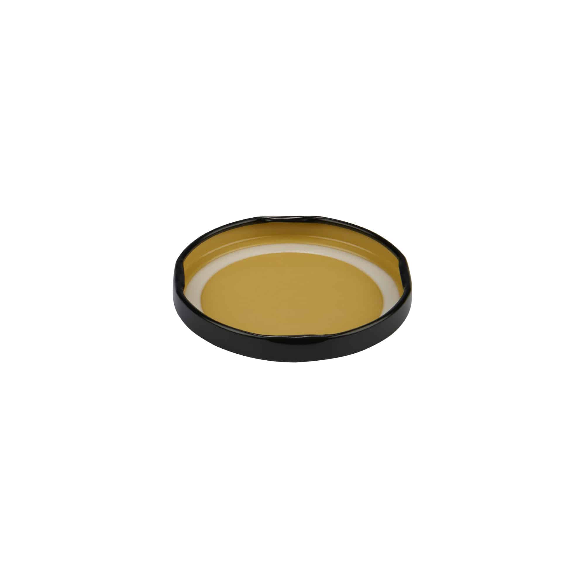 Tapa Twist-Off, hojalata, negro, para boca: TO 63
