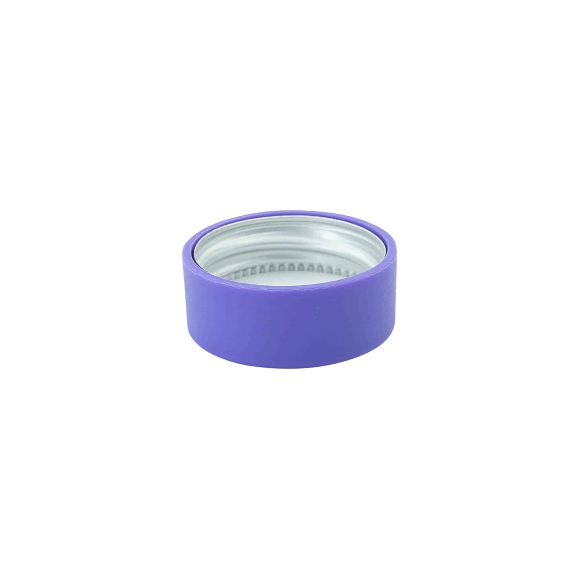 Tapa roscada, plástico ABS, violeta, para boca: GPI 28/400