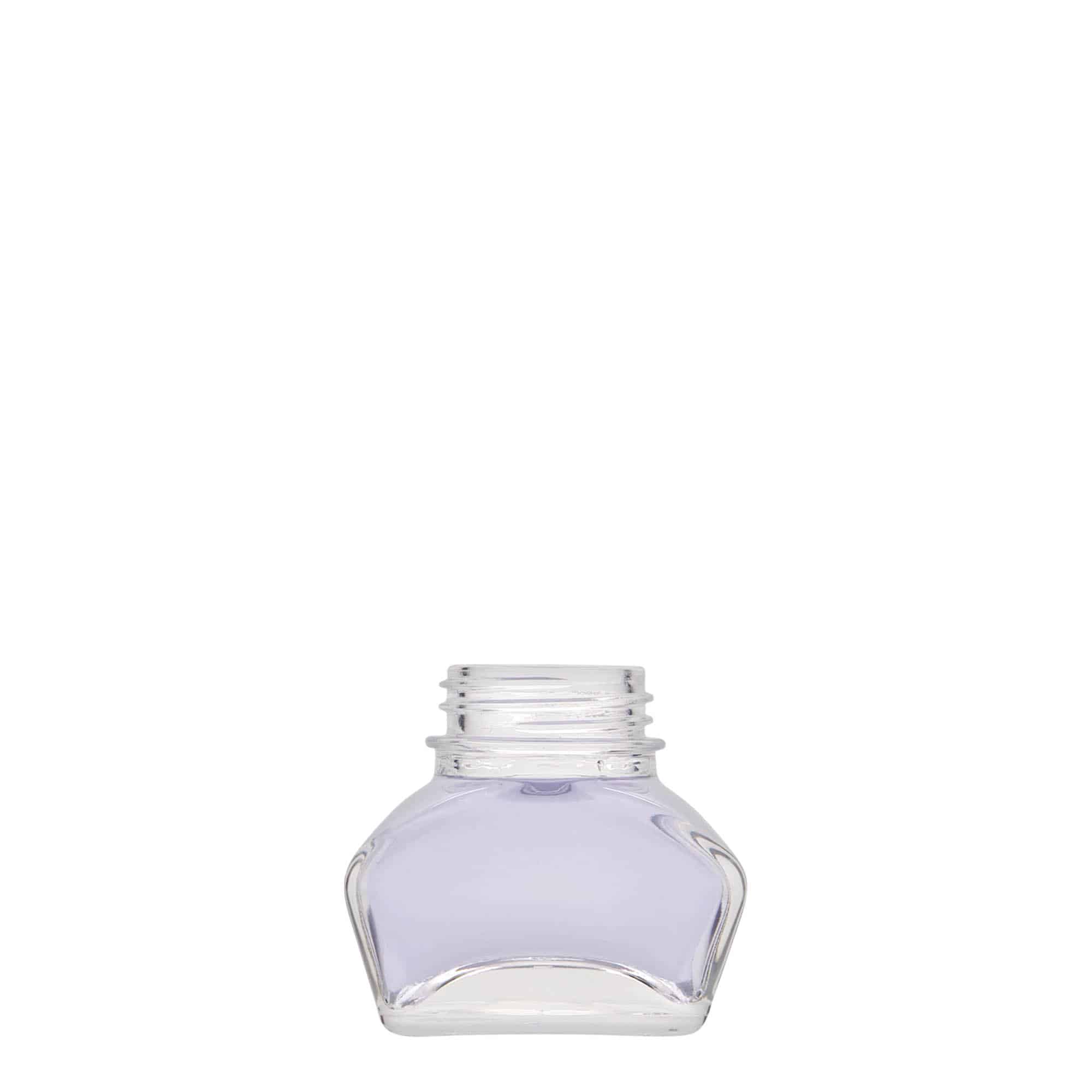 Tintero de 30 ml, rectangular, boca: tapón de rosca