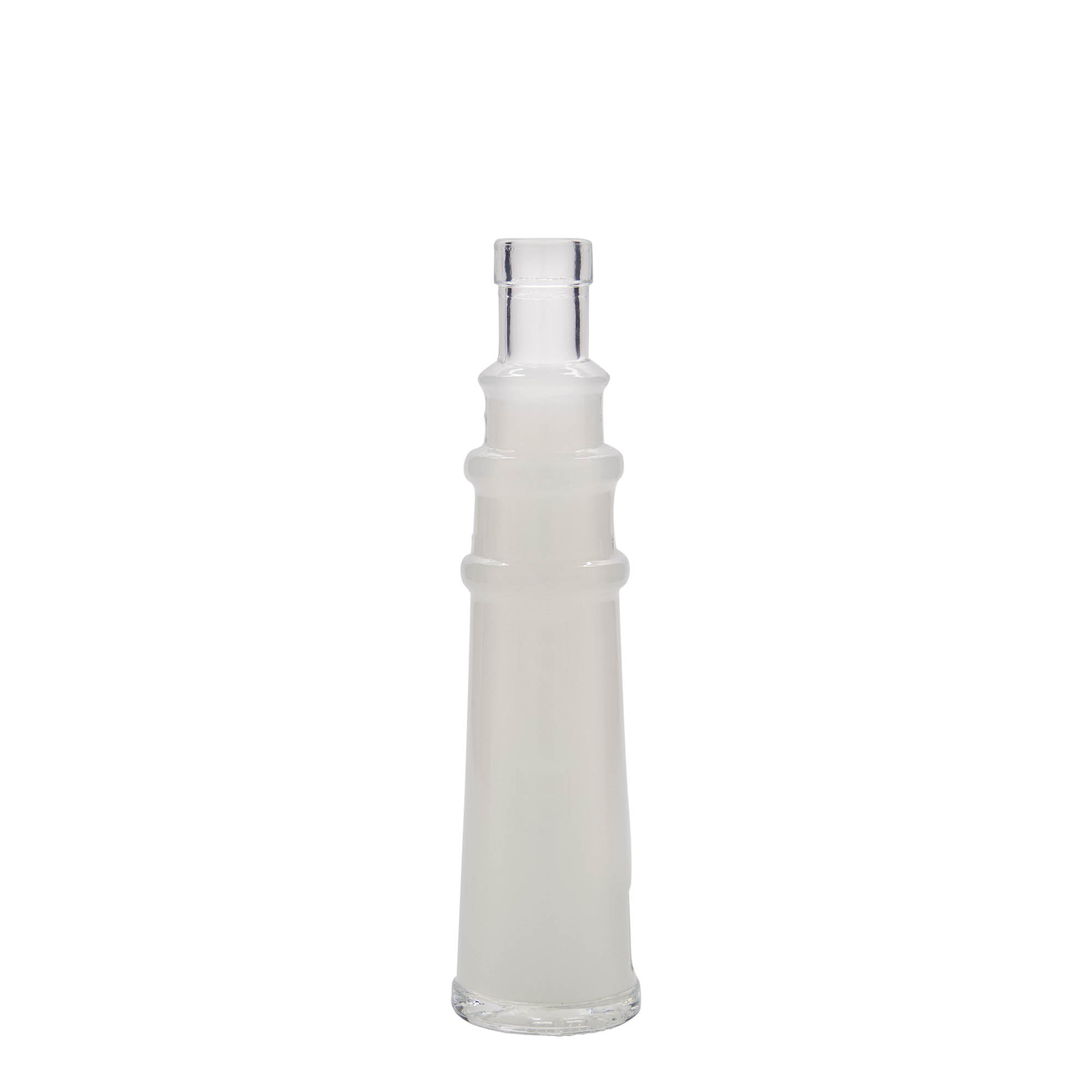 Botella de cristal de 100 ml 'Leuchtturm', boca: corcho