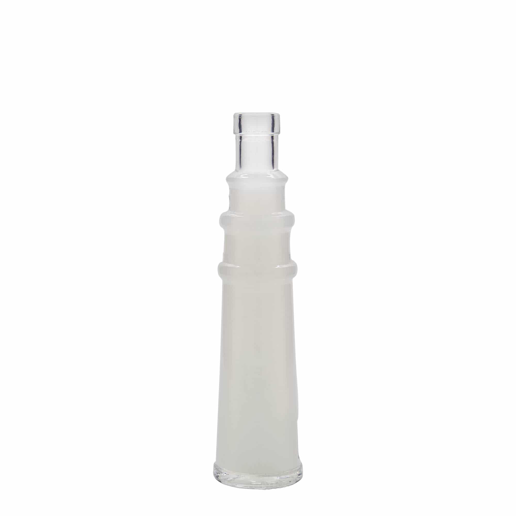 Botella de cristal de 100 ml «Leuchtturm», boca: corcho