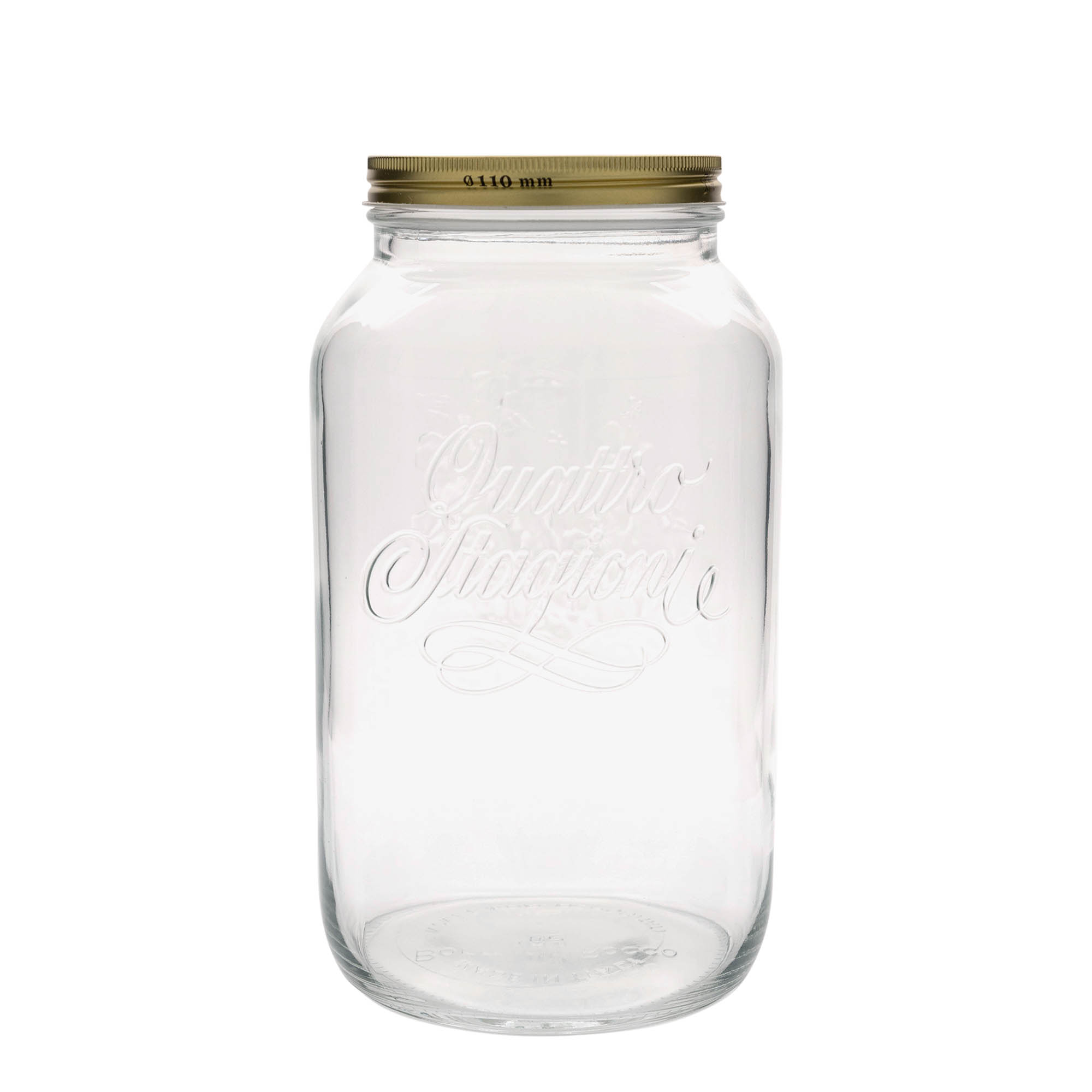 3.800 ml tarro de vidrio 'Quattro Stagioni', boca: cierre de rosca 3.800 ml tarro de vidrio 'Quattro Stagioni', boca: cierre de rosca