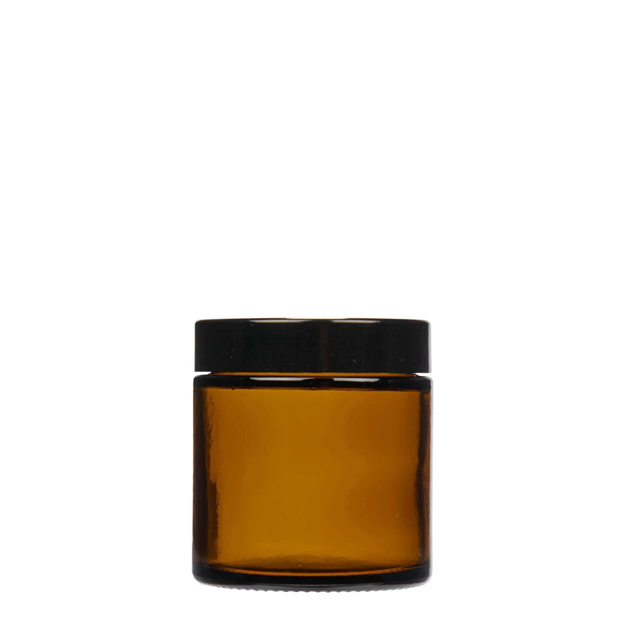 120 ml tarro 'Brown Line', vidrio, marrón, boca: cierre de rosca