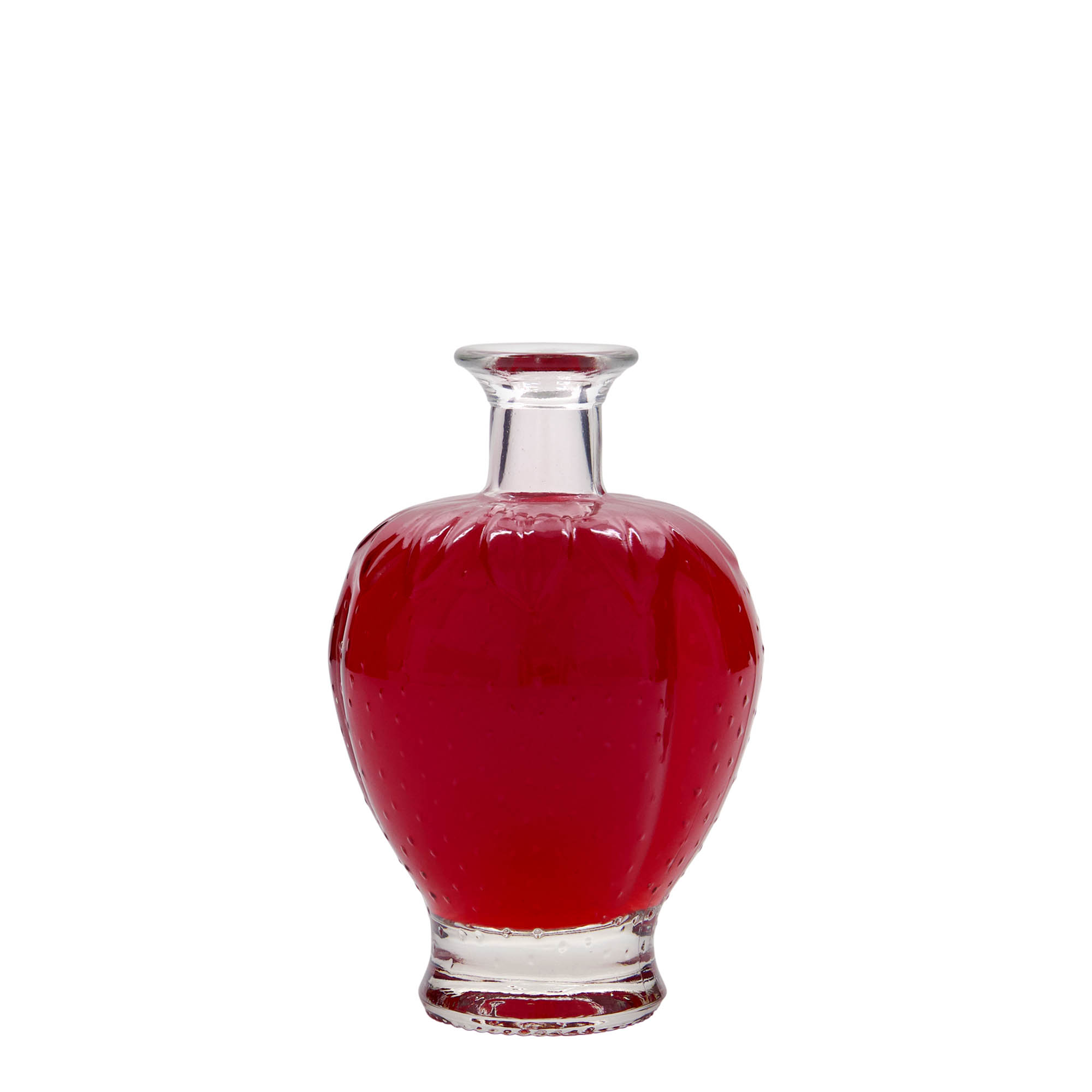 Botella de vidrio de 200 ml 'Fresa', boca: corcho