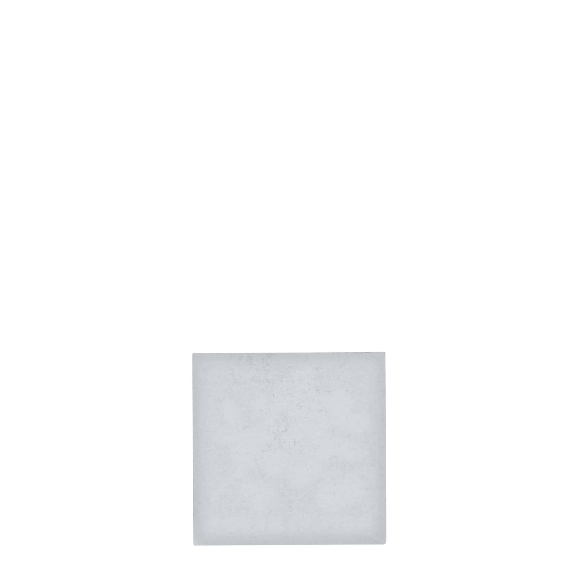 Etiqueta de estaño 'Arándano', cuadrada, metal, plateado Etiqueta de estaño 'Arándano', cuadrada, metal, plateado