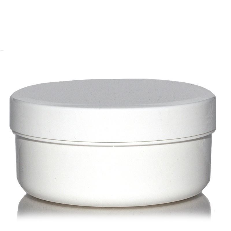 Bote de plástico 'White Line' de 250 ml, PP, blanco, boca: tapón de rosca