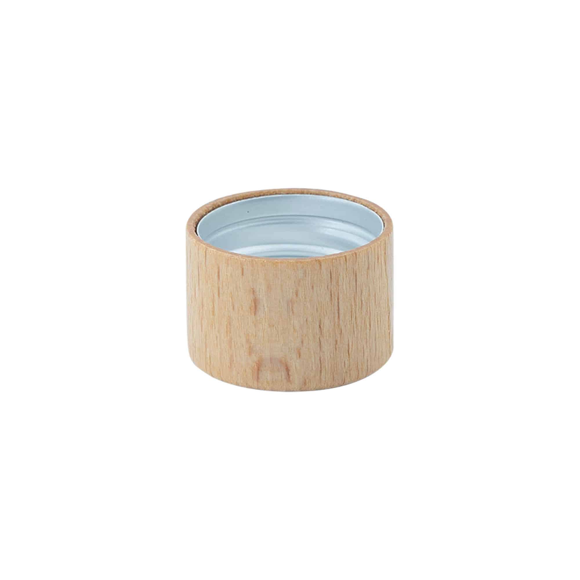 Tapón de rosca, metal-madera, color madera, para boca: PP 28