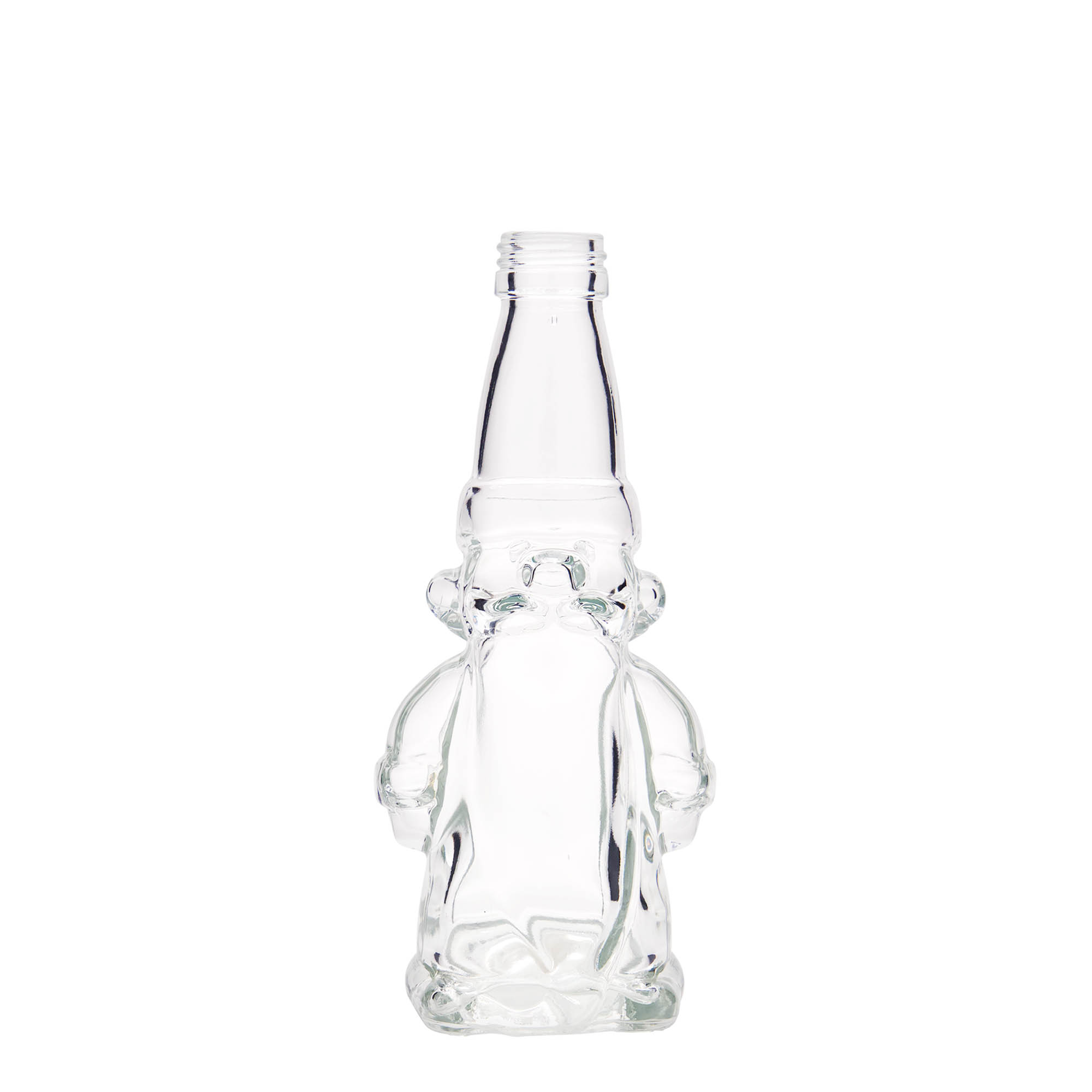 Botella de vidrio de 200 ml «Duende de Navidad», boca: PP 28