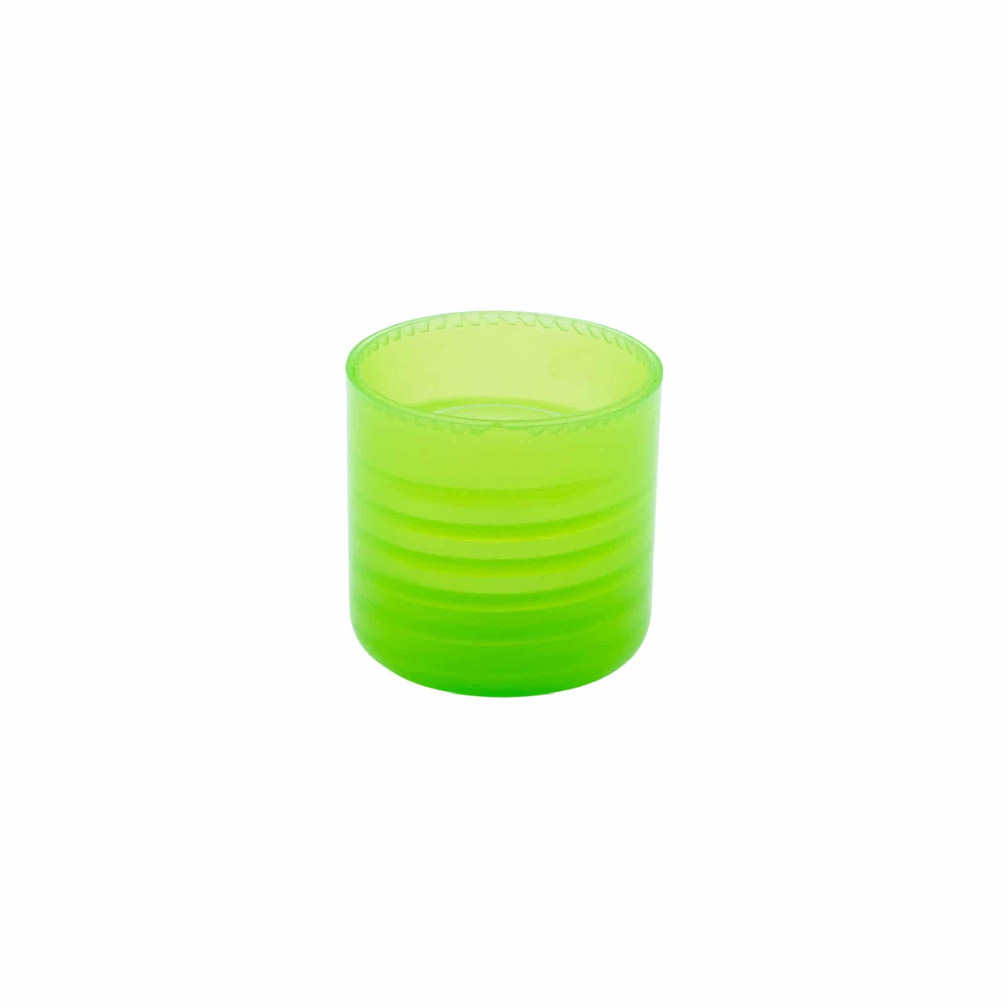 Tapa de rosca con inserto para jeringa, plástico PP, verde, para boquilla: 24/410