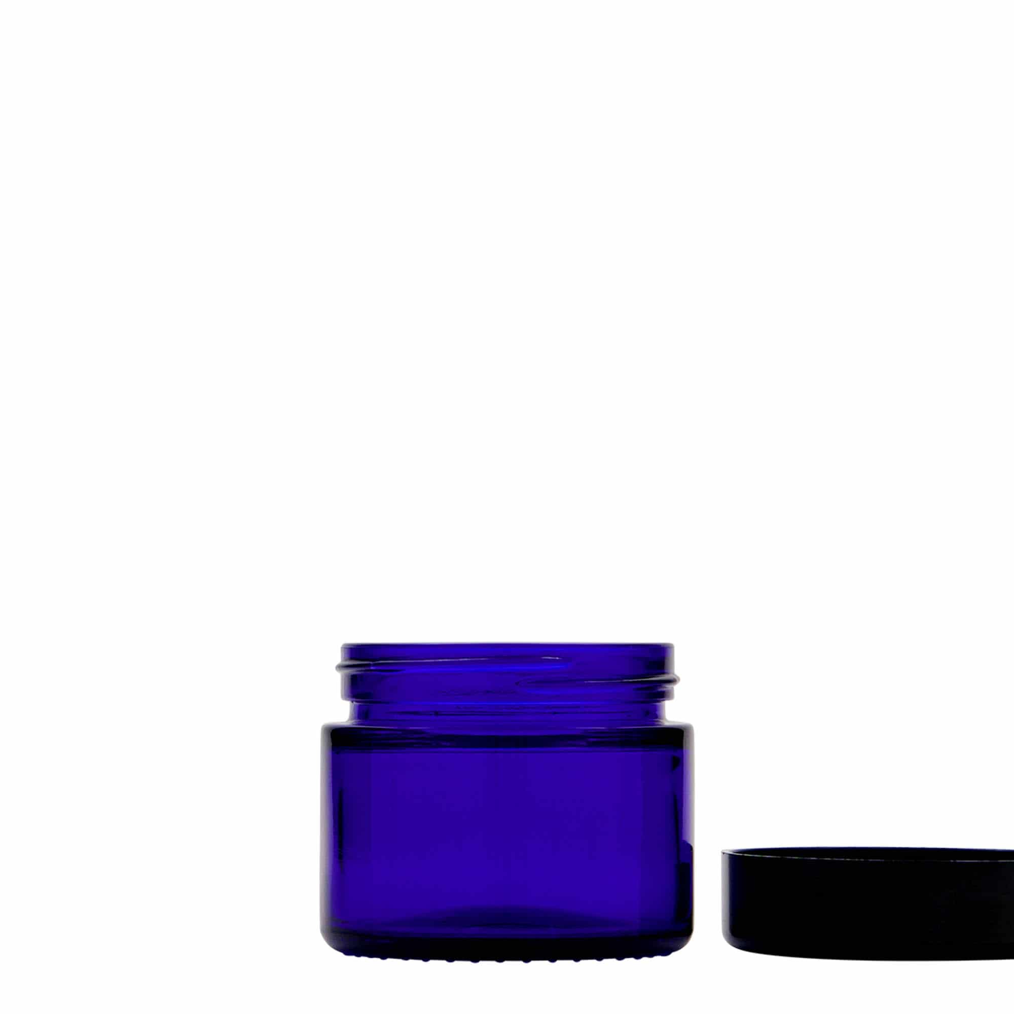 Bote 'Blue Edition' de 50 ml, vidrio, azul real, boca: tapón de rosca