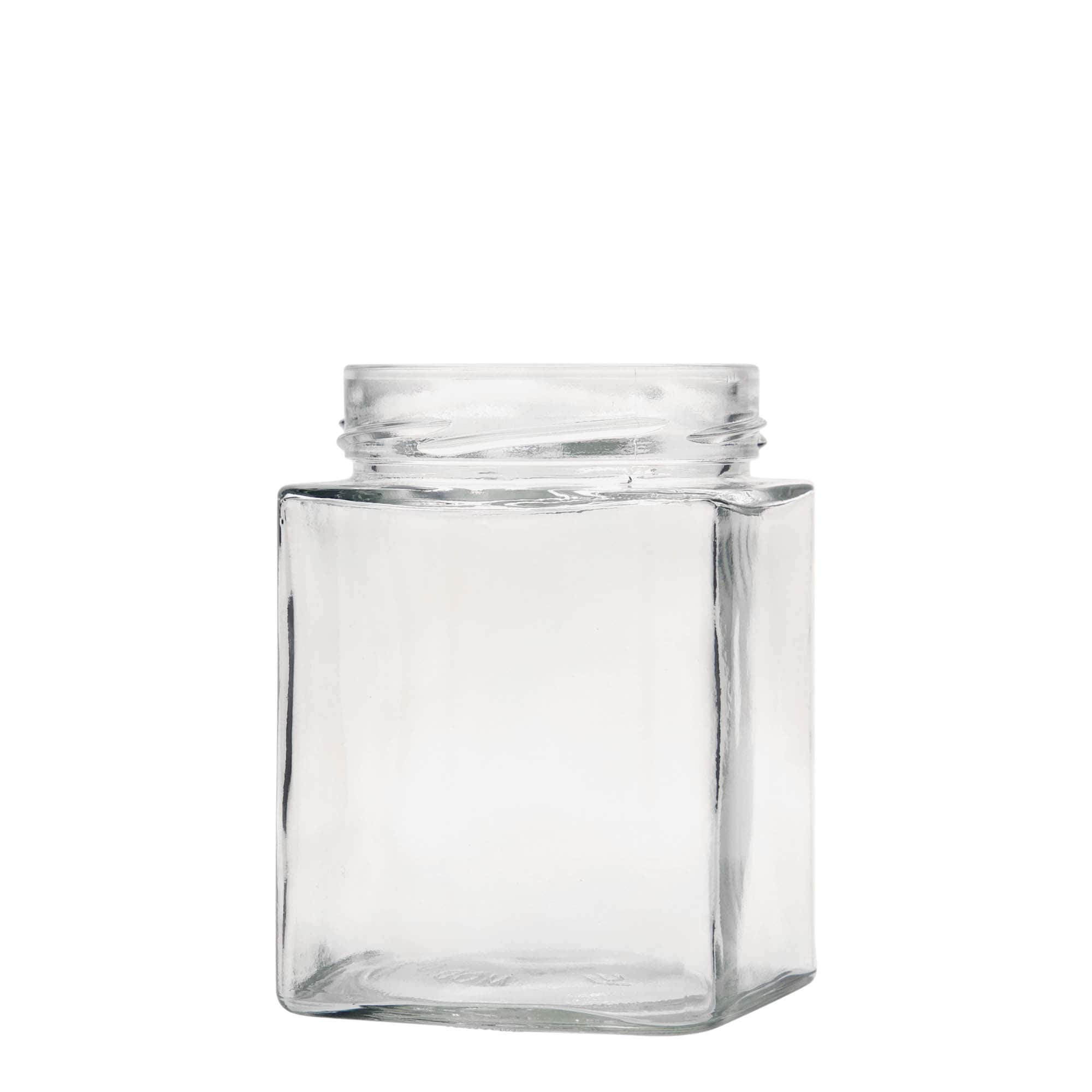580 ml tarro cuadrado «Ikarus», boca: Deep-Twist-off (DTO 82)