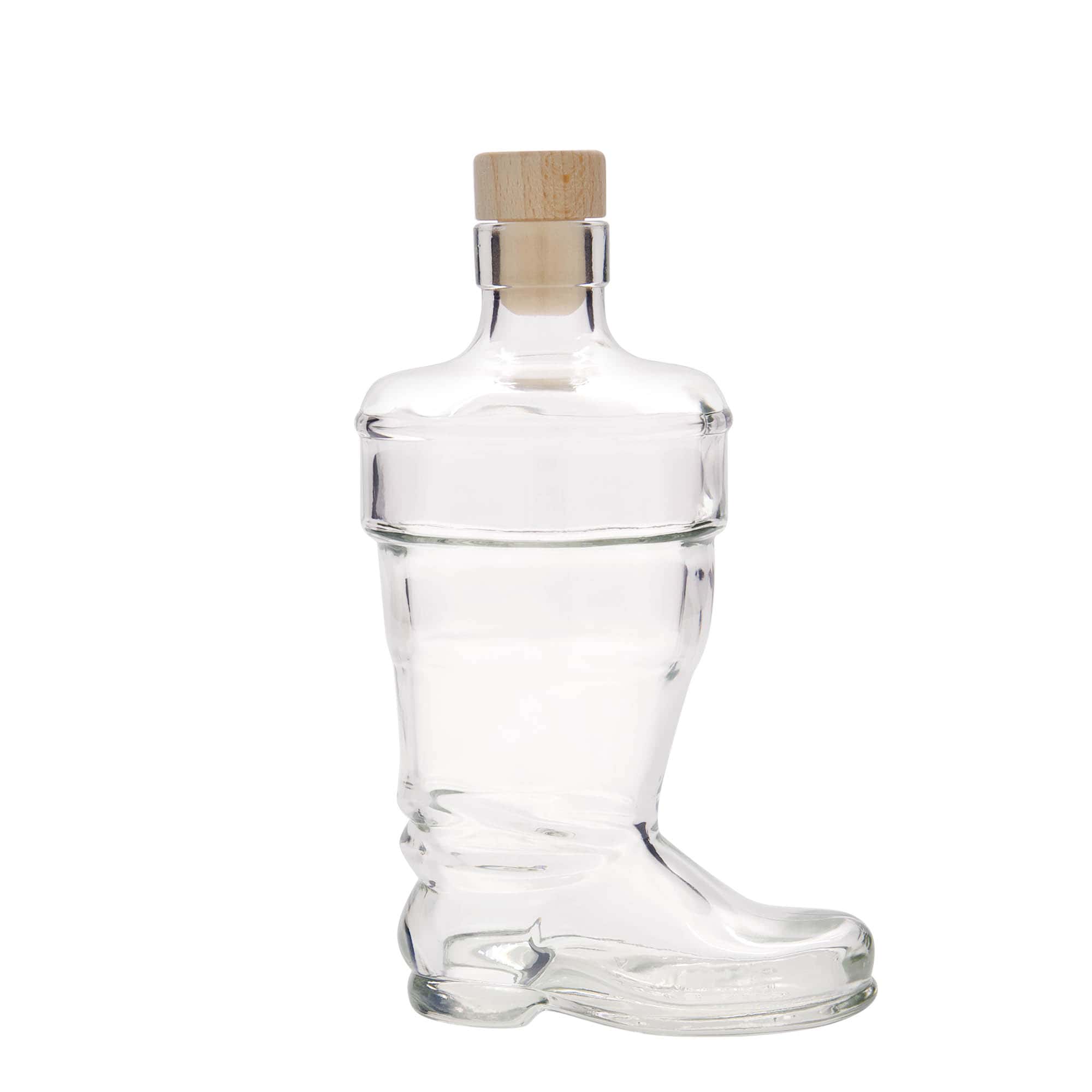 Botella de vidrio de 350 ml 'Bota', boca: corcho