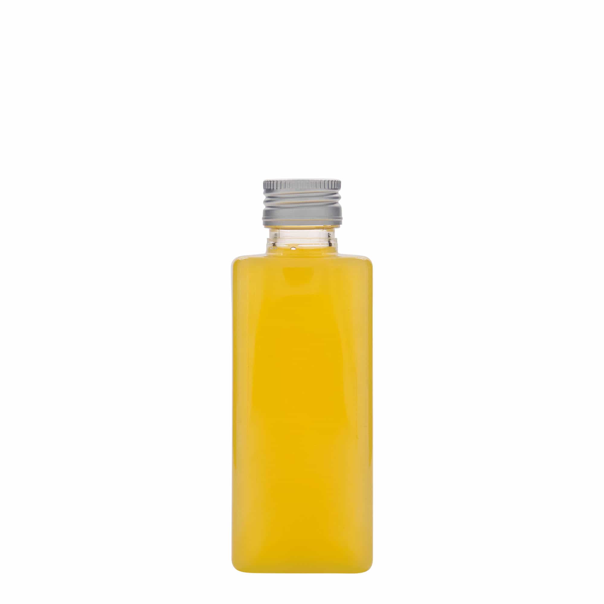 Botella PET de 250 ml 'Karl', cuadrada, plástico, boca: PP 28