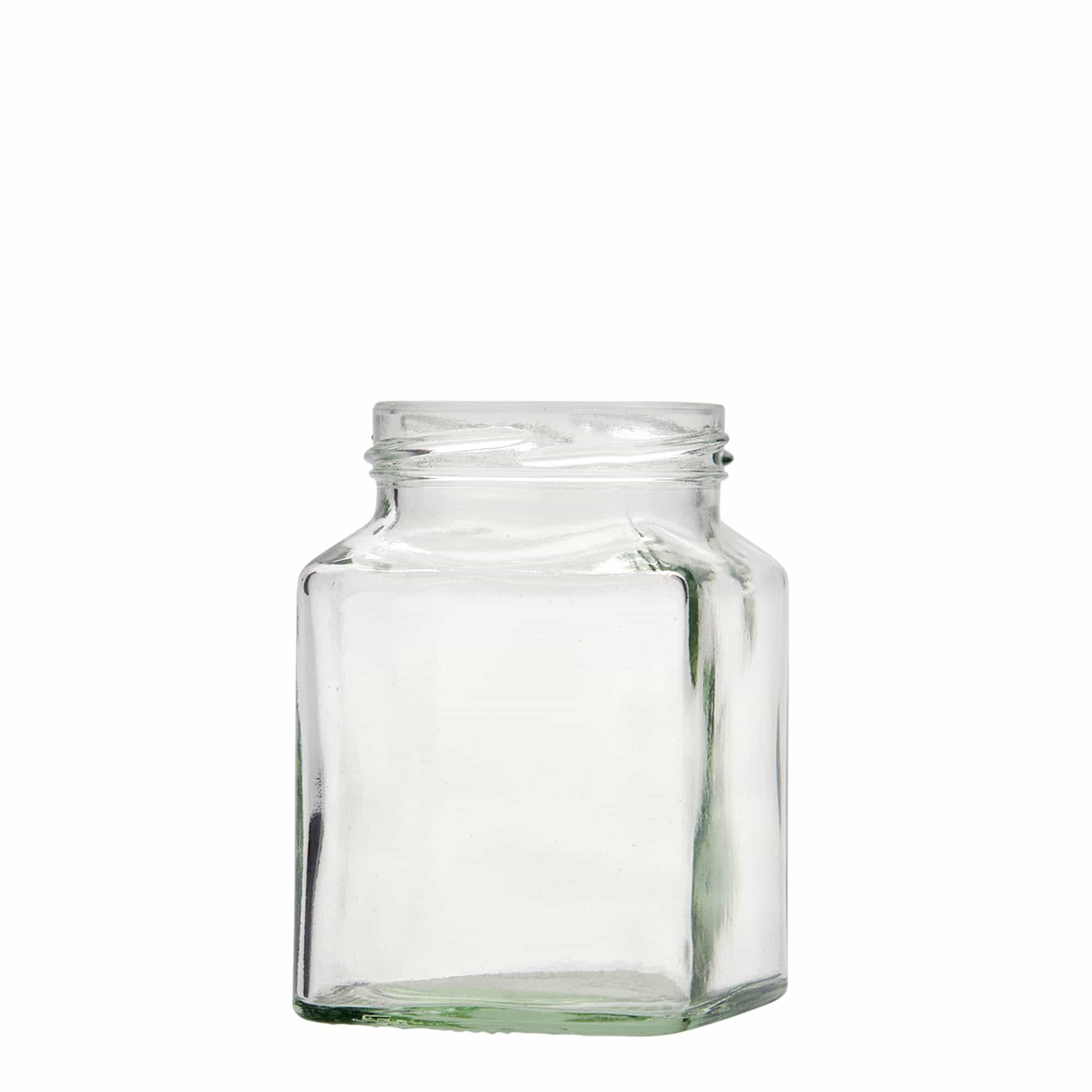 Tarro cuadrado de 314 ml, boca: Twist-Off (TO 63)