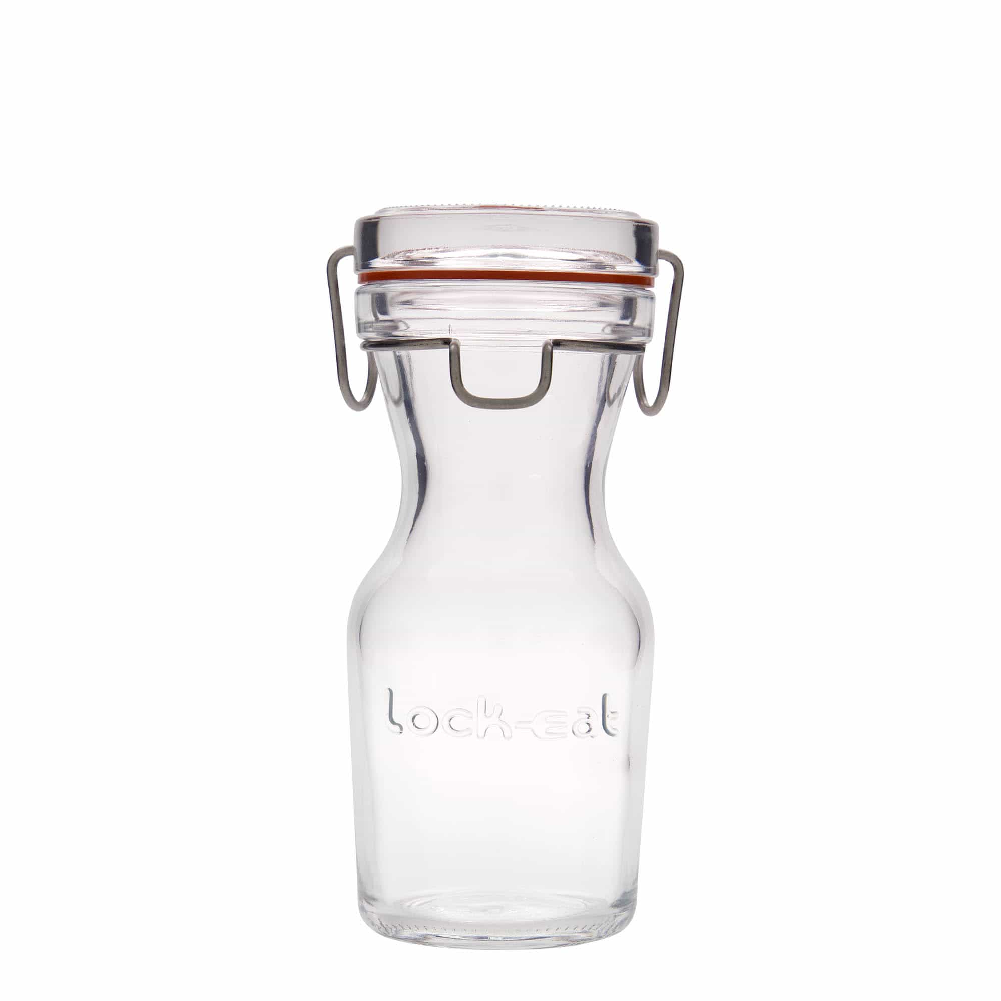 Jarra de vidrio de 250 ml «Lock-Eat», boca: cierre de alambre abatible