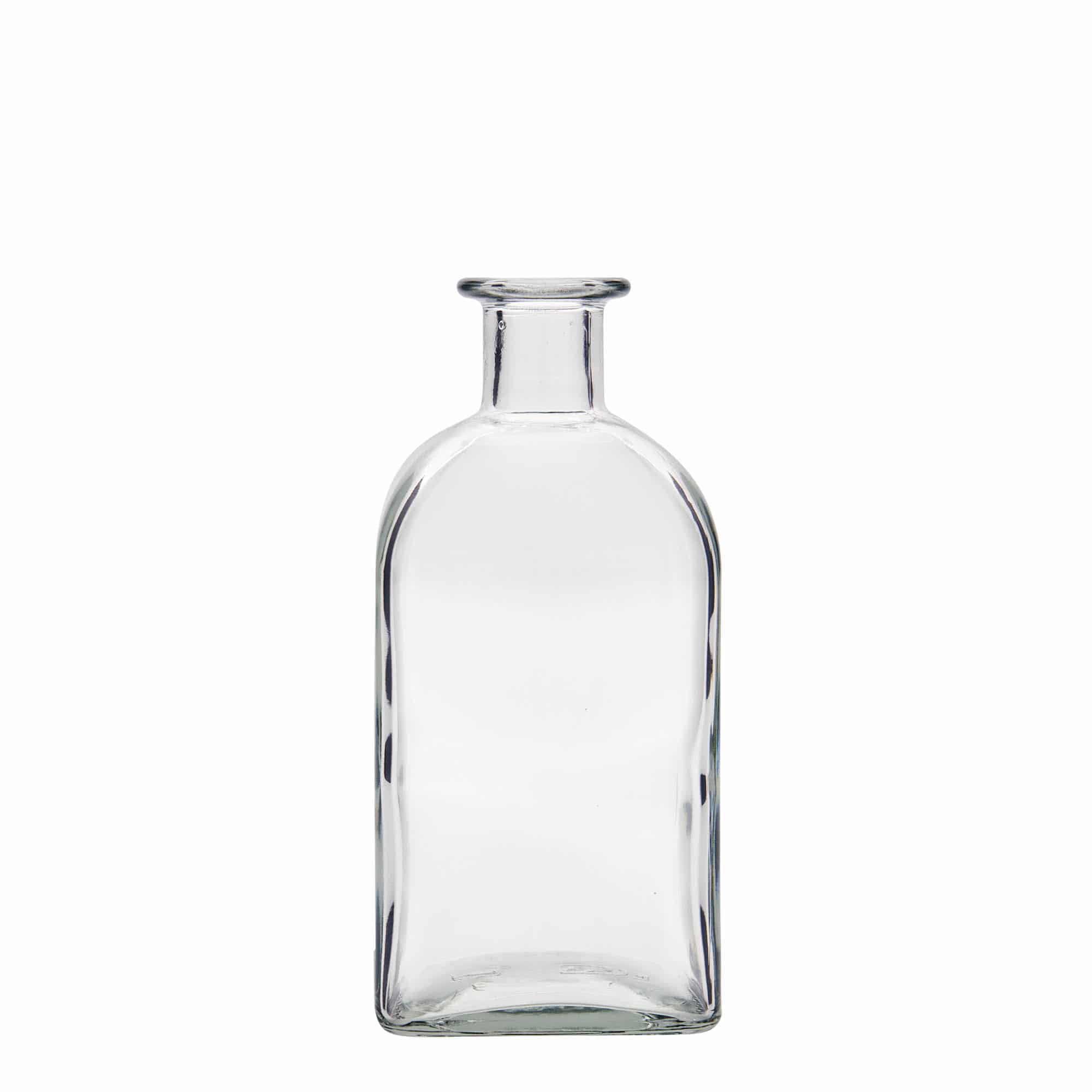 Botella de vidrio de farmacia 'Carré' de 500 ml, cuadrada, boca: corcho Botella de vidrio de farmacia 'Carré' de 500 ml, cuadrada, boca: corcho