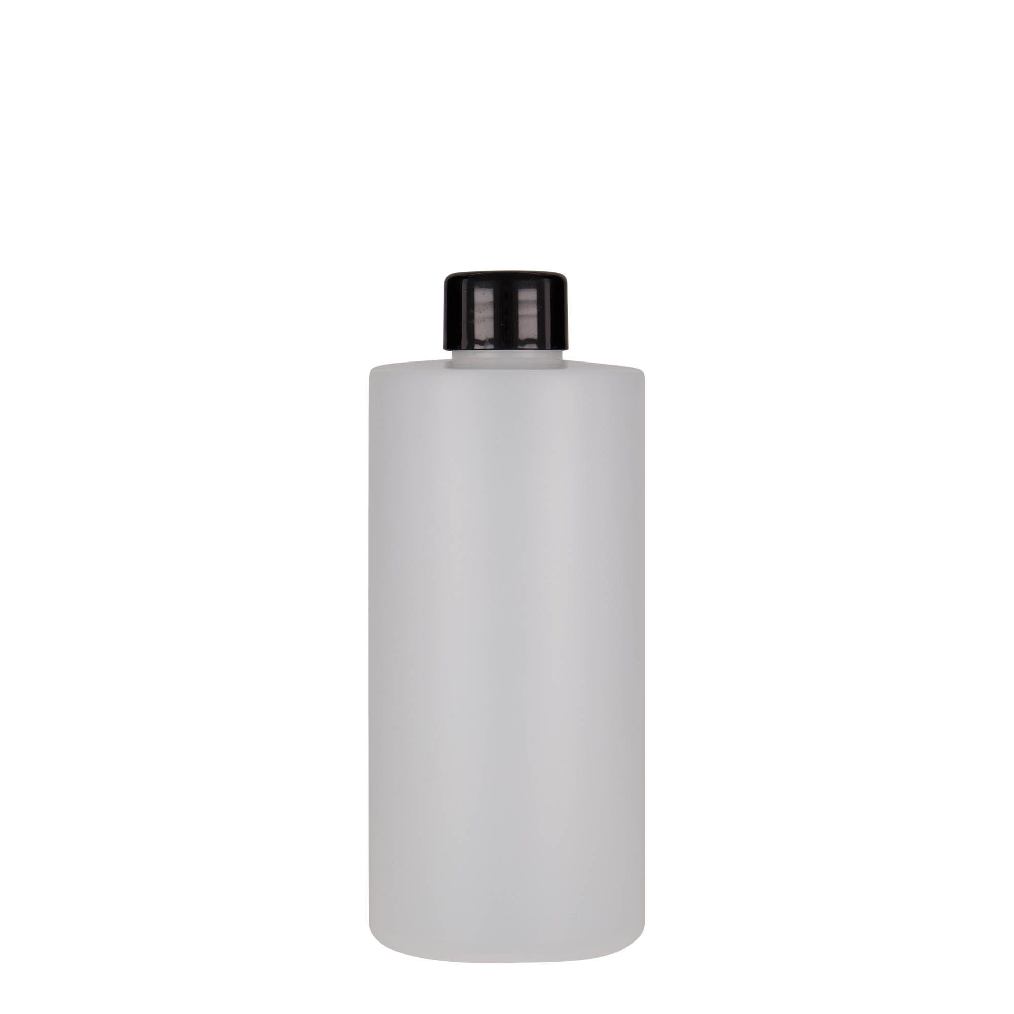 Botella de plástico de 300 ml 'Pipe', HDPE, blanca, boca: 24/410