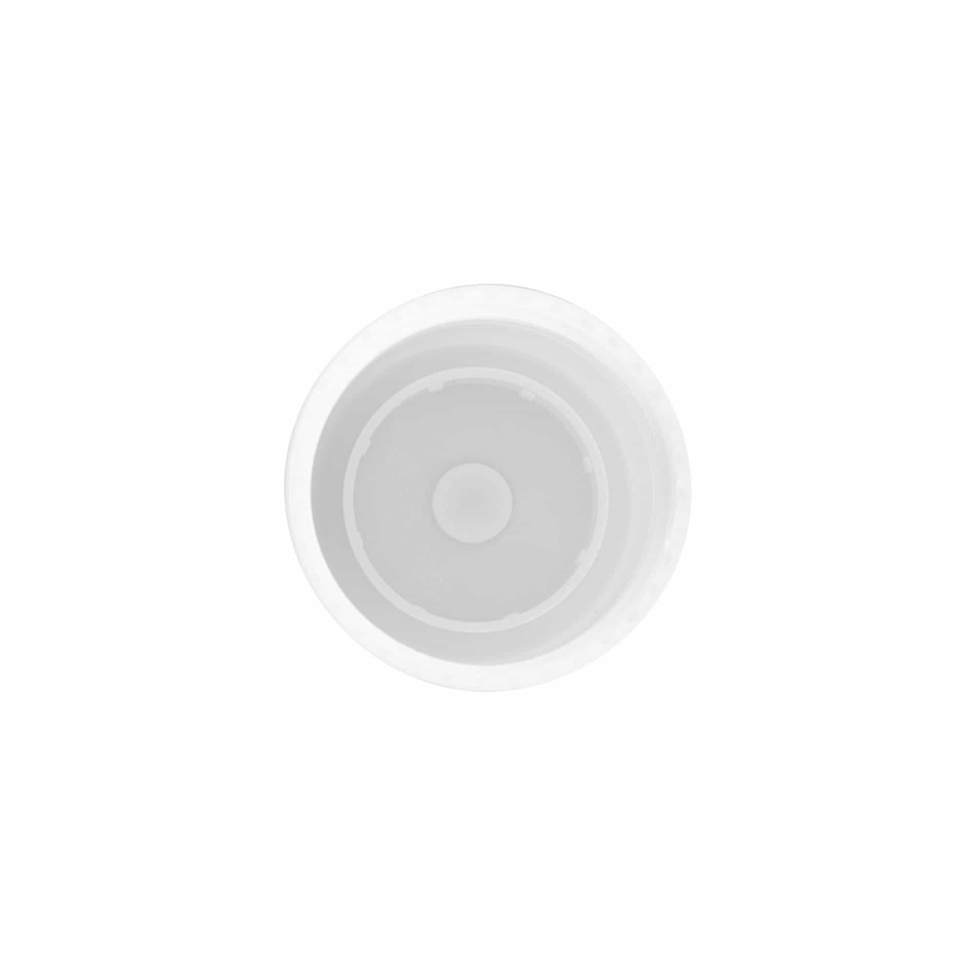 Tapa para frasco roll-on de 50 ml, plástico de PP, blanco, para boca: tapón de rosca