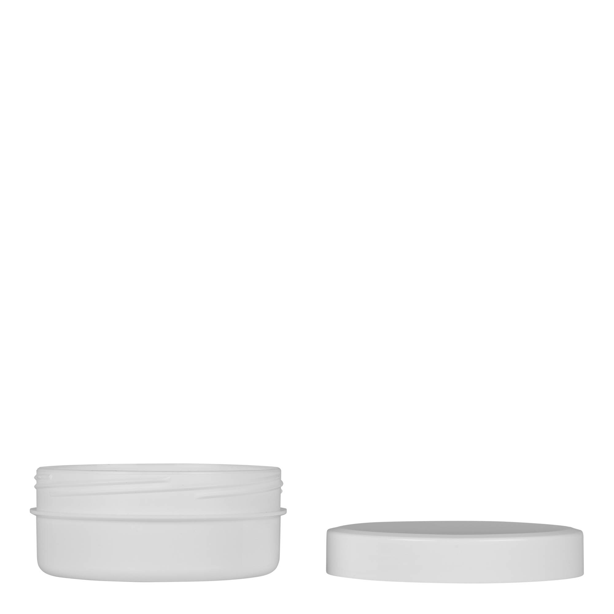 125 ml bote de plástico 'White Line', PP, blanco, boca: cierre de rosca 125 ml bote de plástico 'White Line', PP, blanco, boca: cierre de rosca