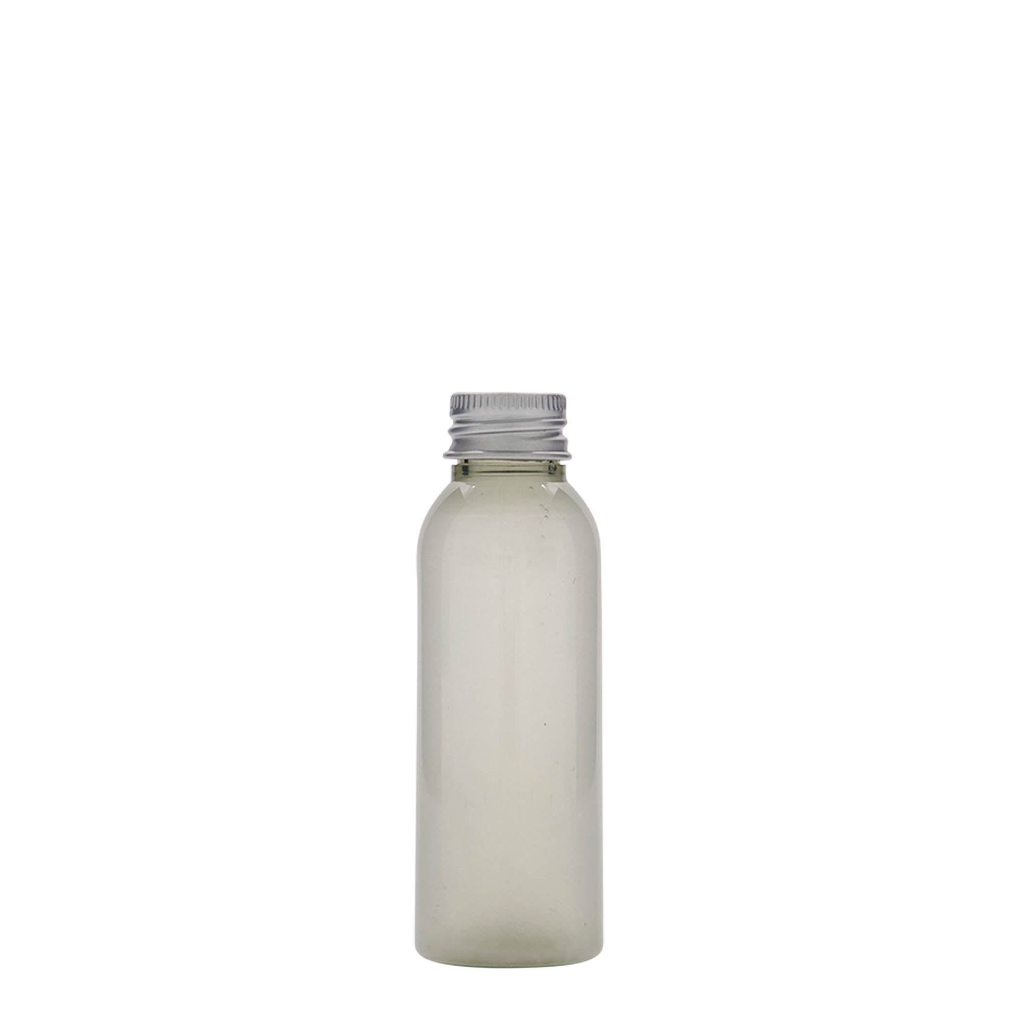 Botella de plástico reciclado de 50 ml 'Pegasus', PCR, boca: 20/410 Botella de plástico reciclado de 50 ml 'Pegasus', PCR, boca: 20/410