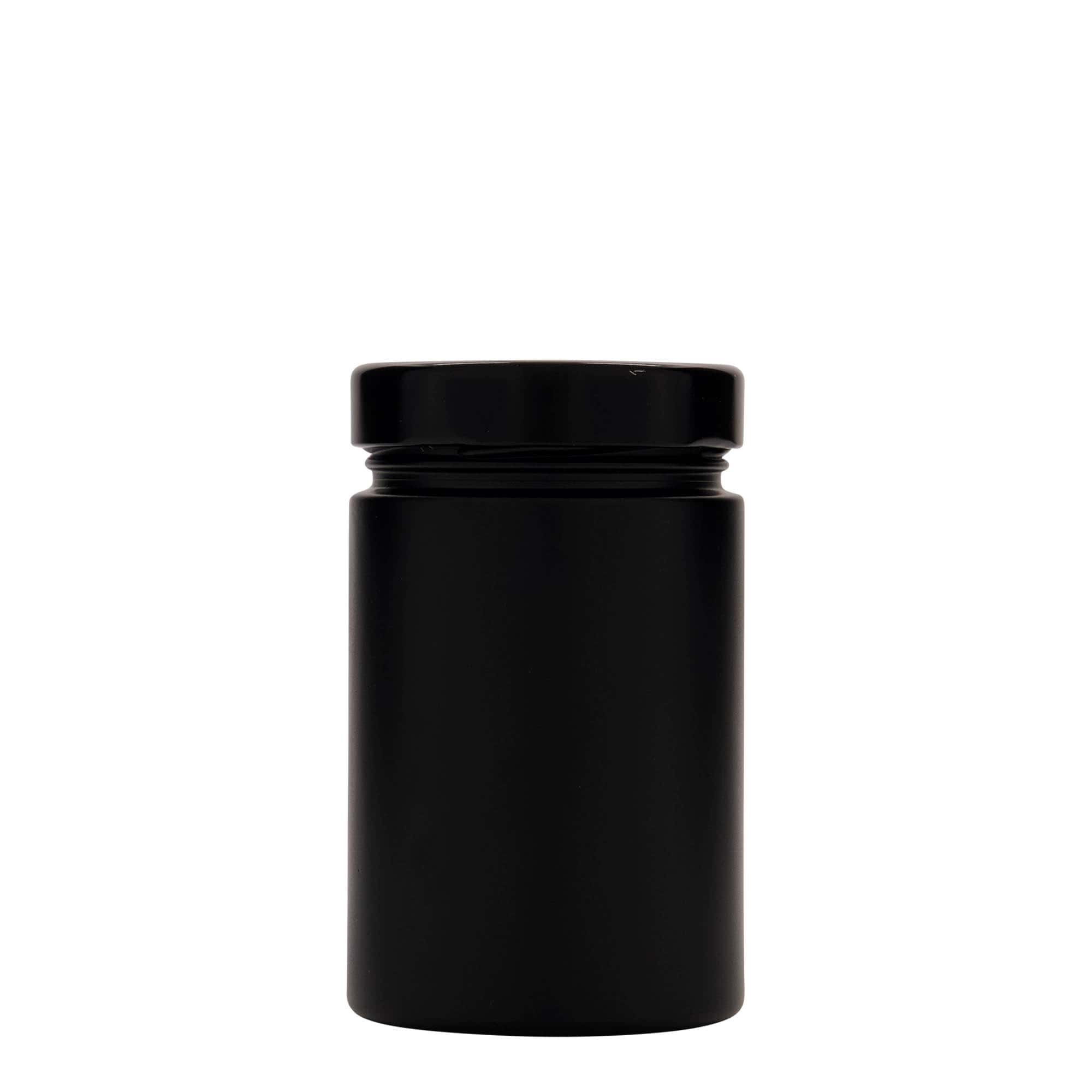 Tarro redondo 'Aurora' de 327 ml, negro, boca: Deep-Twist-Off (DTO 66)