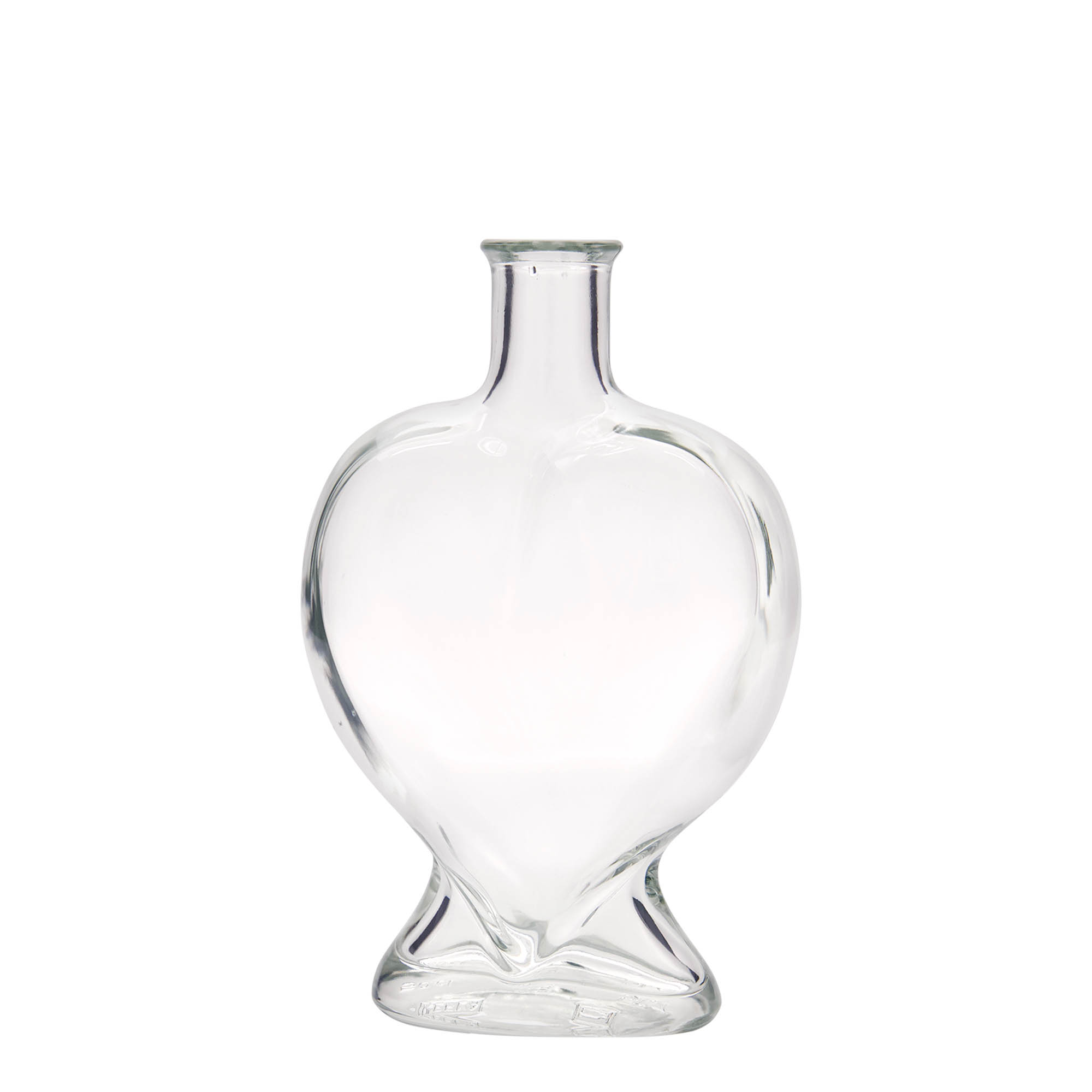 Botella de vidrio de 500 ml 'Corazón', boca: corcho