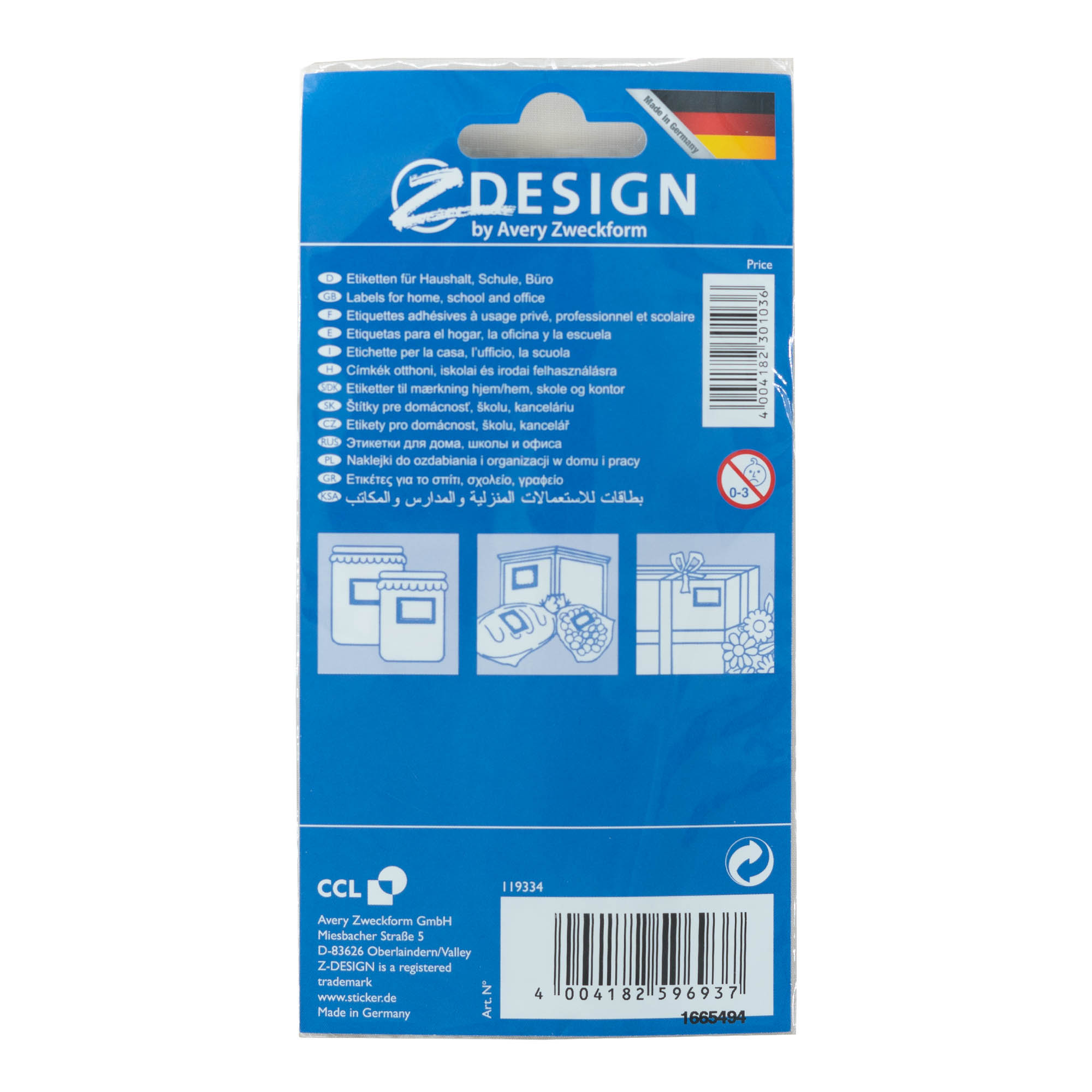 Zweckform Etiquetas 'Marco de Frutas', rectangulares, papel, multicolor Zweckform Etiquetas 'Marco de Frutas', rectangulares, papel, multicolor