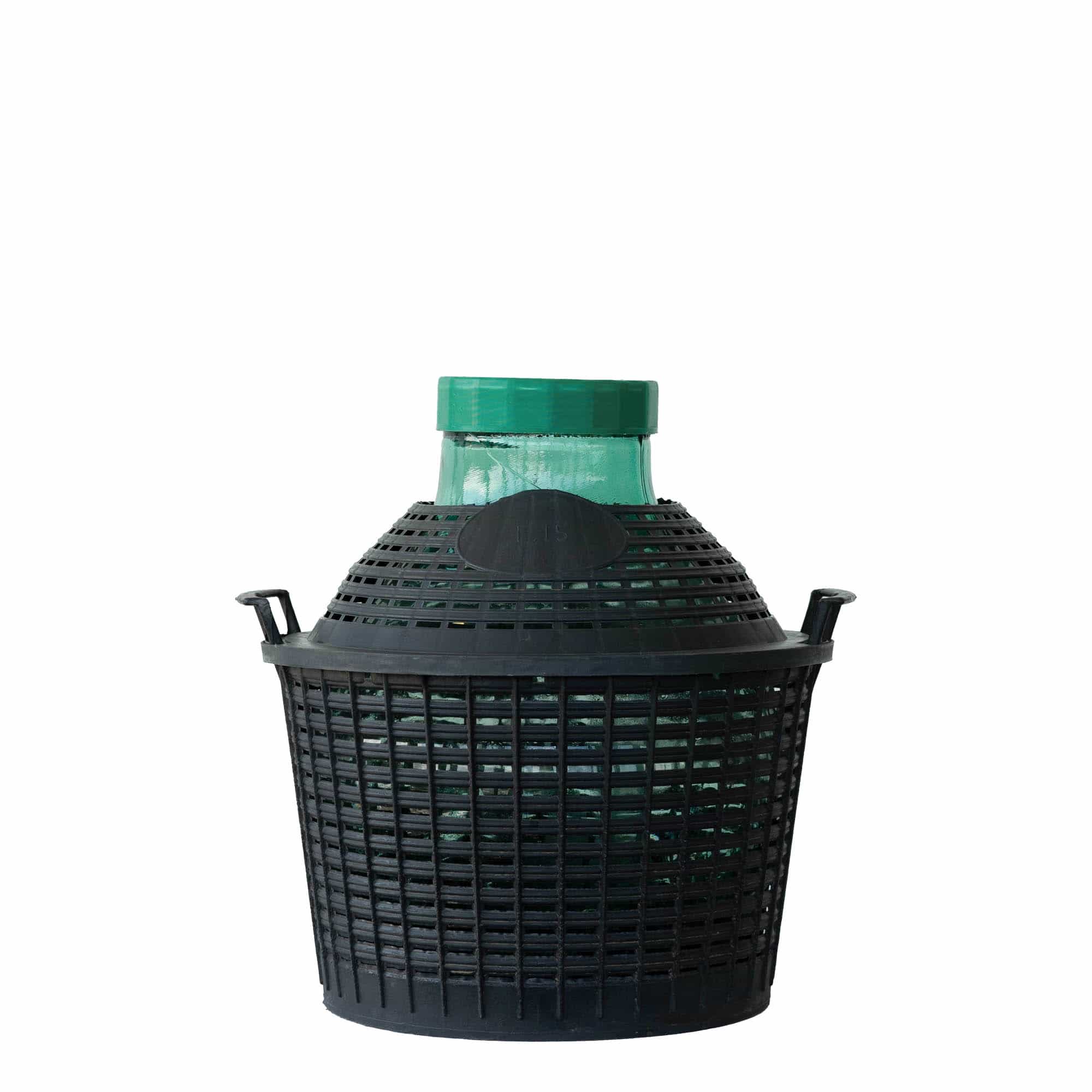 Botella de balón de 15 l, cuello ancho, vidrio, boca: cierre de rosca