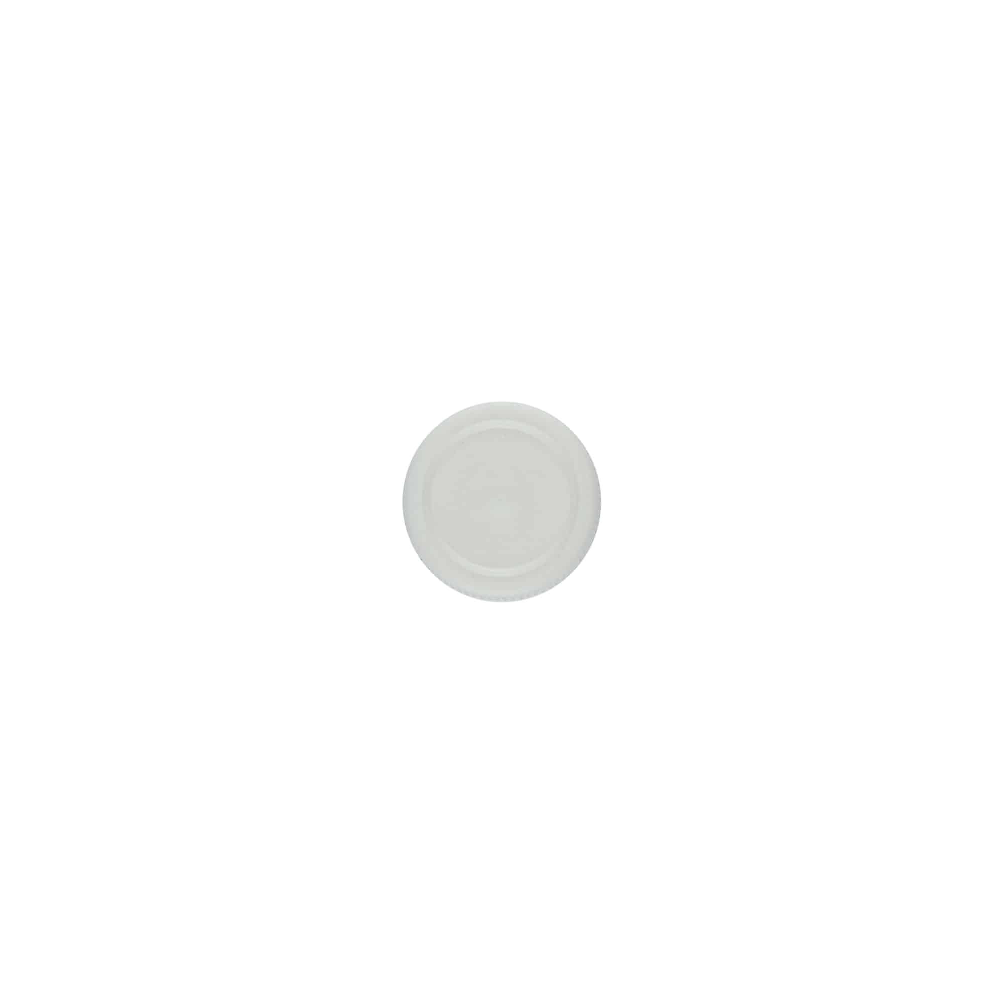 Tapa roscada para tubos PET, plástico, blanco
