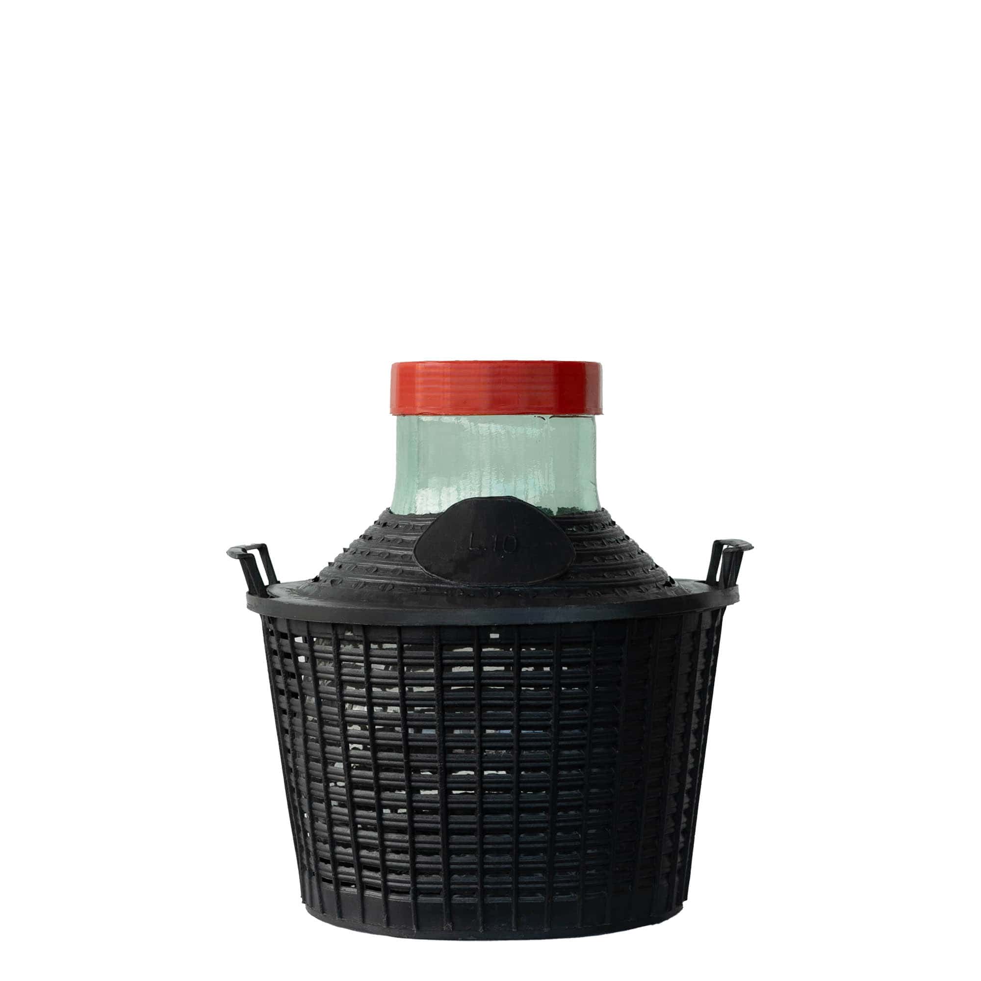 Botella de balón de 10 l, cuello ancho, vidrio, boca: cierre de rosca