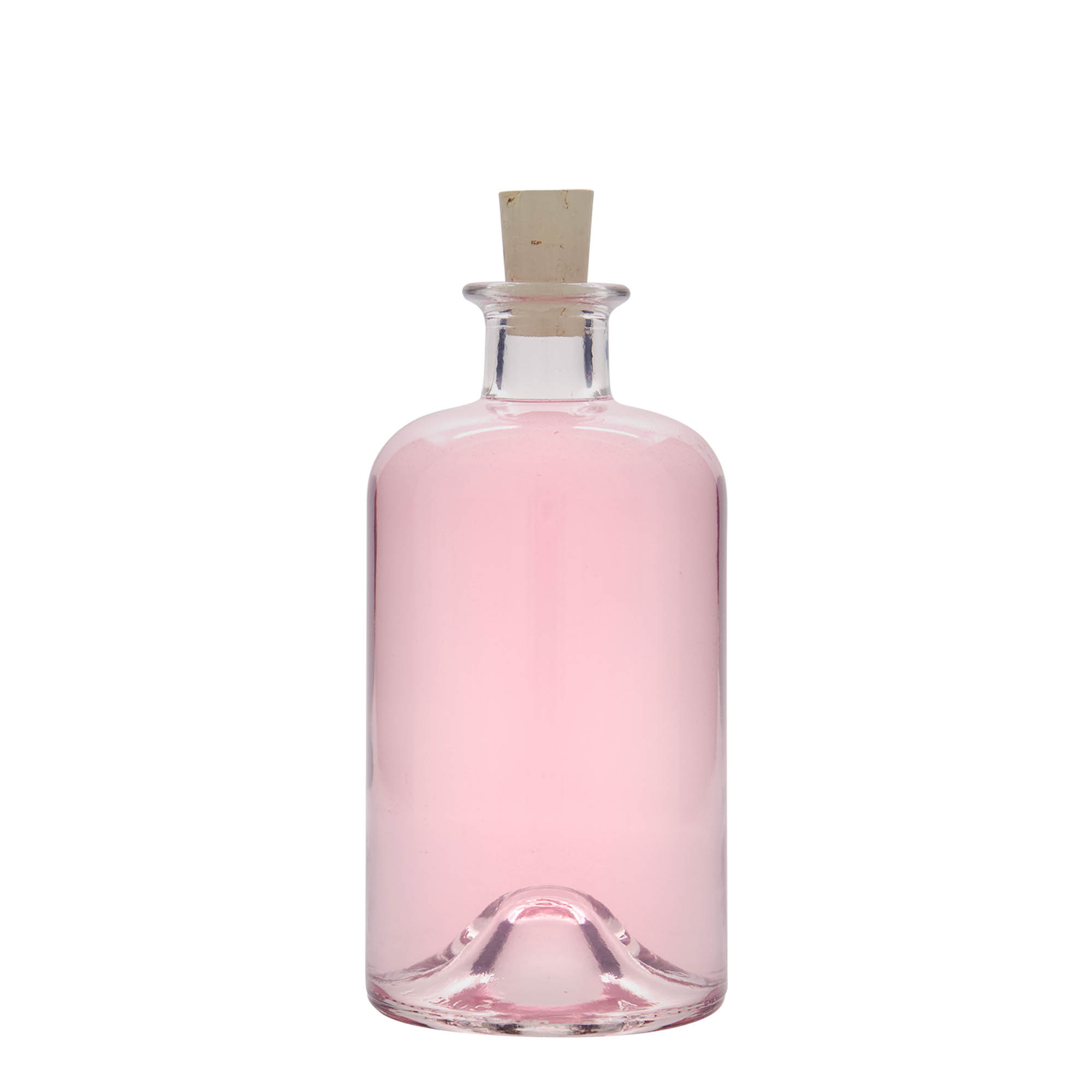 Botella de vidrio de 500 ml, boticario 'Doctor', boca: corcho