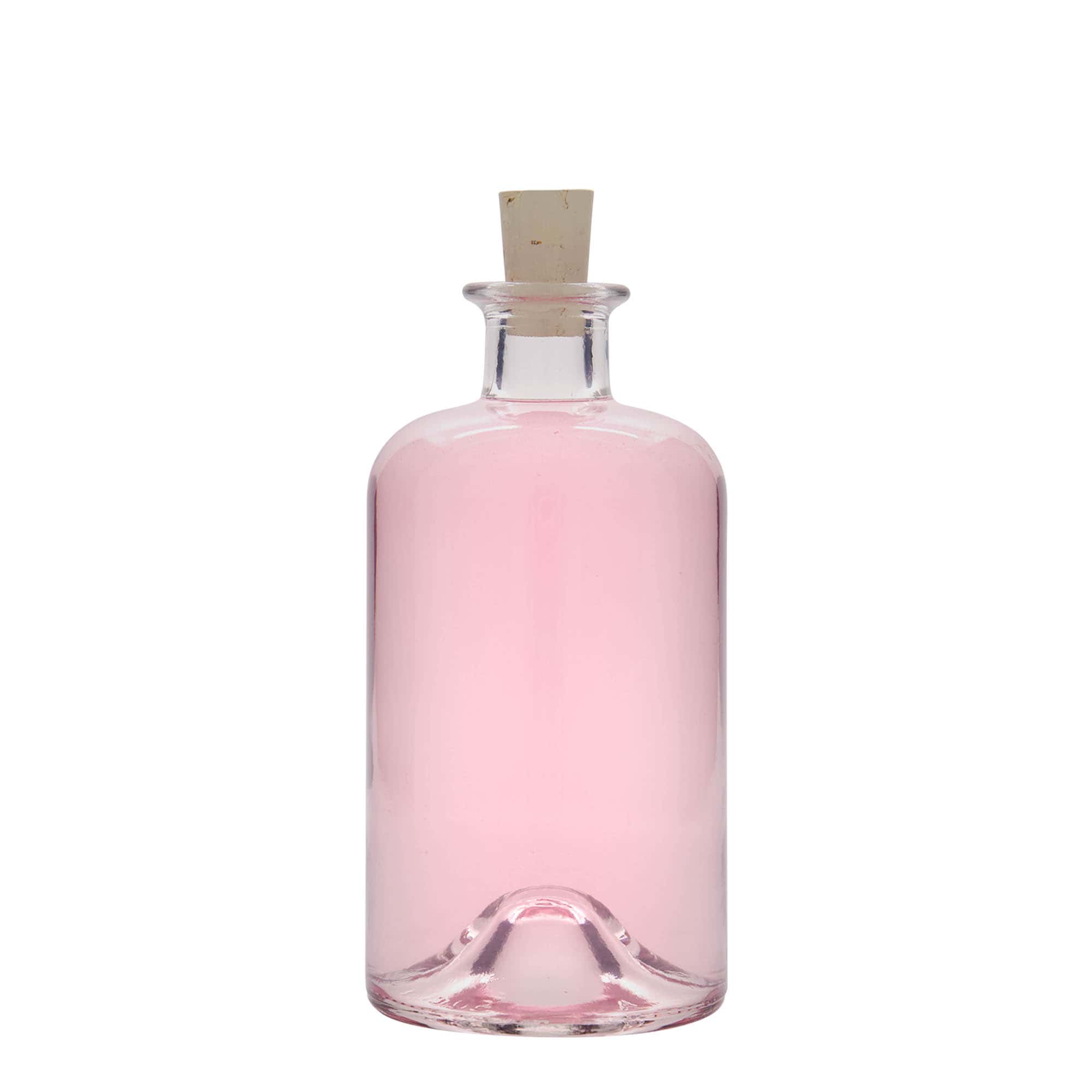 Botella de vidrio de 500 ml, boticario «Doctor», boca: corcho