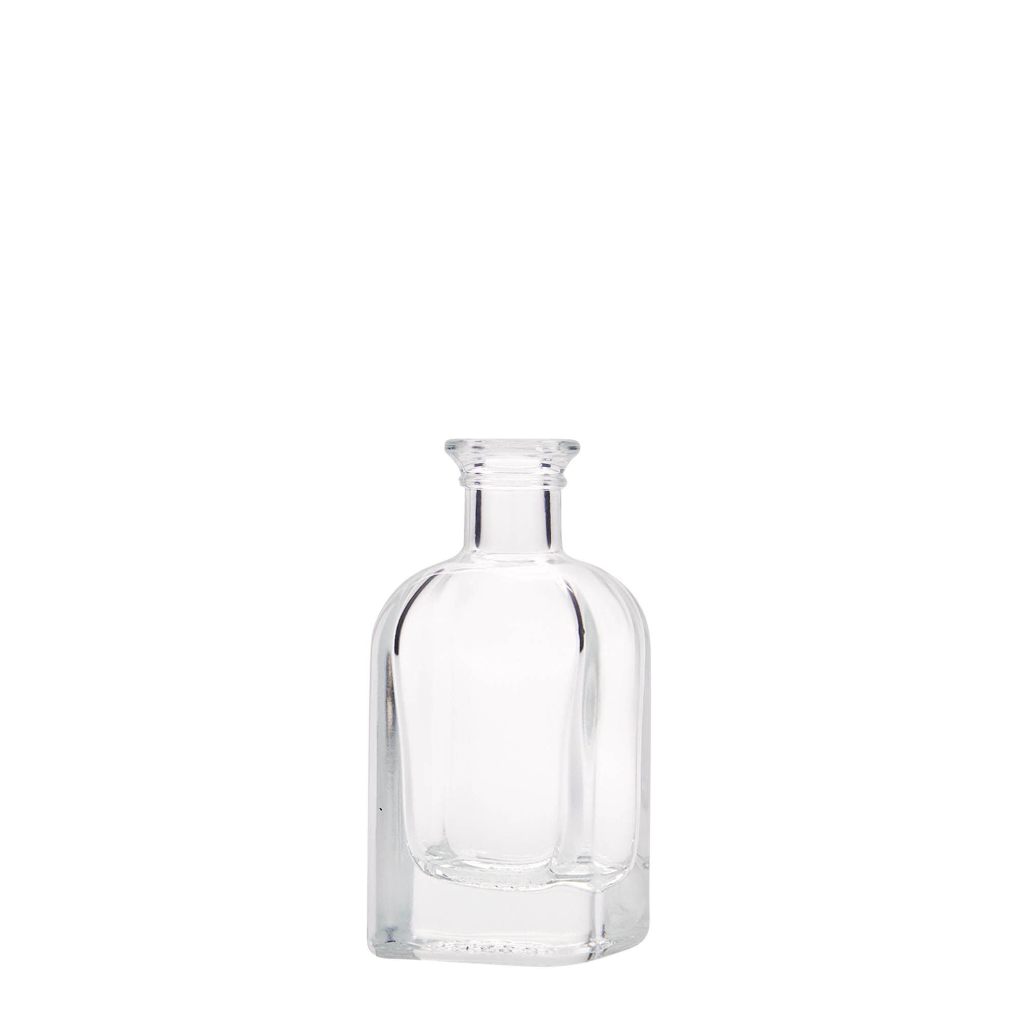 Botella de cristal de 40 ml Apotheker Carré, cuadrada, boca: corcho Botella de cristal de 40 ml Apotheker Carré, cuadrada, boca: corcho