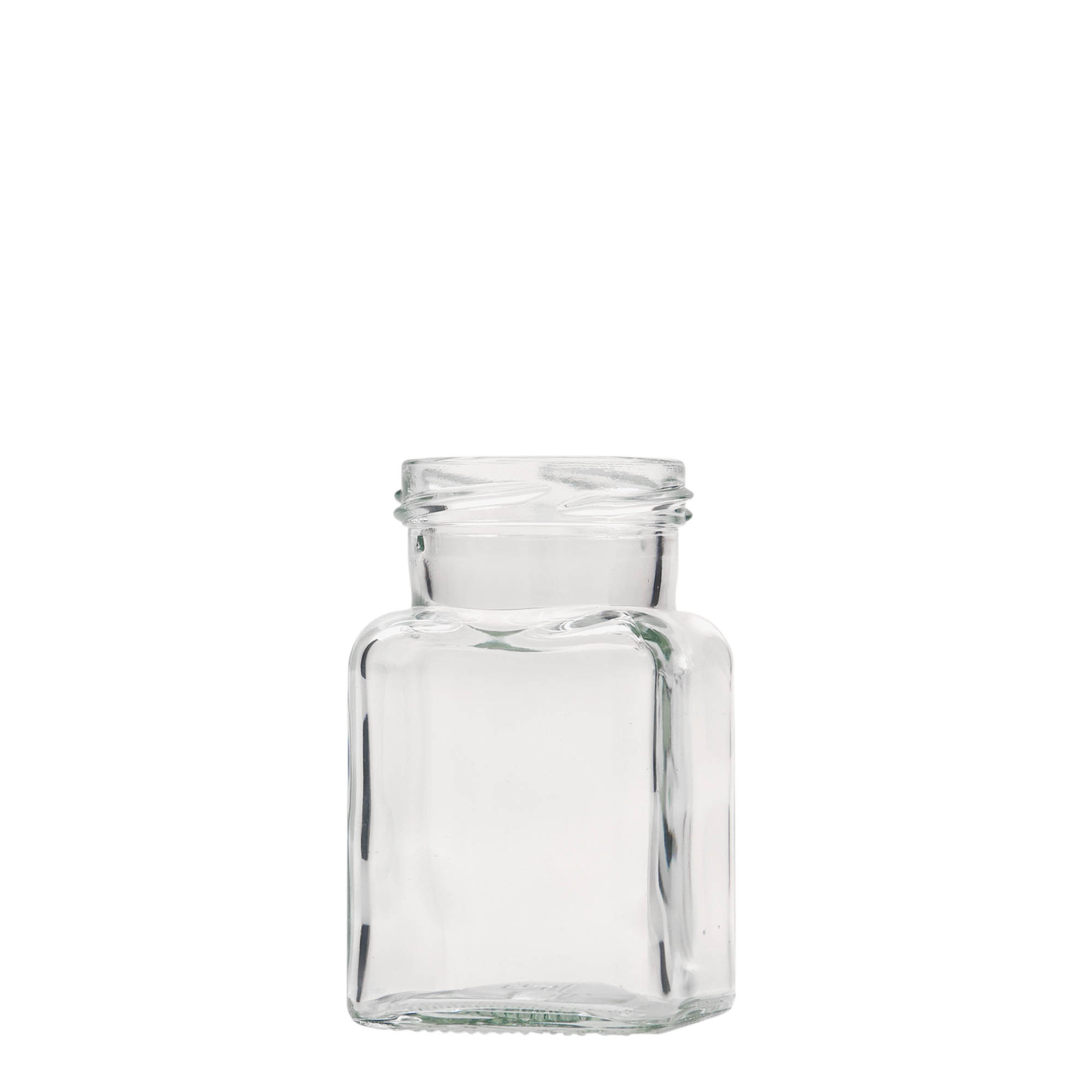 150 ml tarro cuadrado, boca: Twist-Off (TO 53) 150 ml tarro cuadrado, boca: Twist-Off (TO 53)