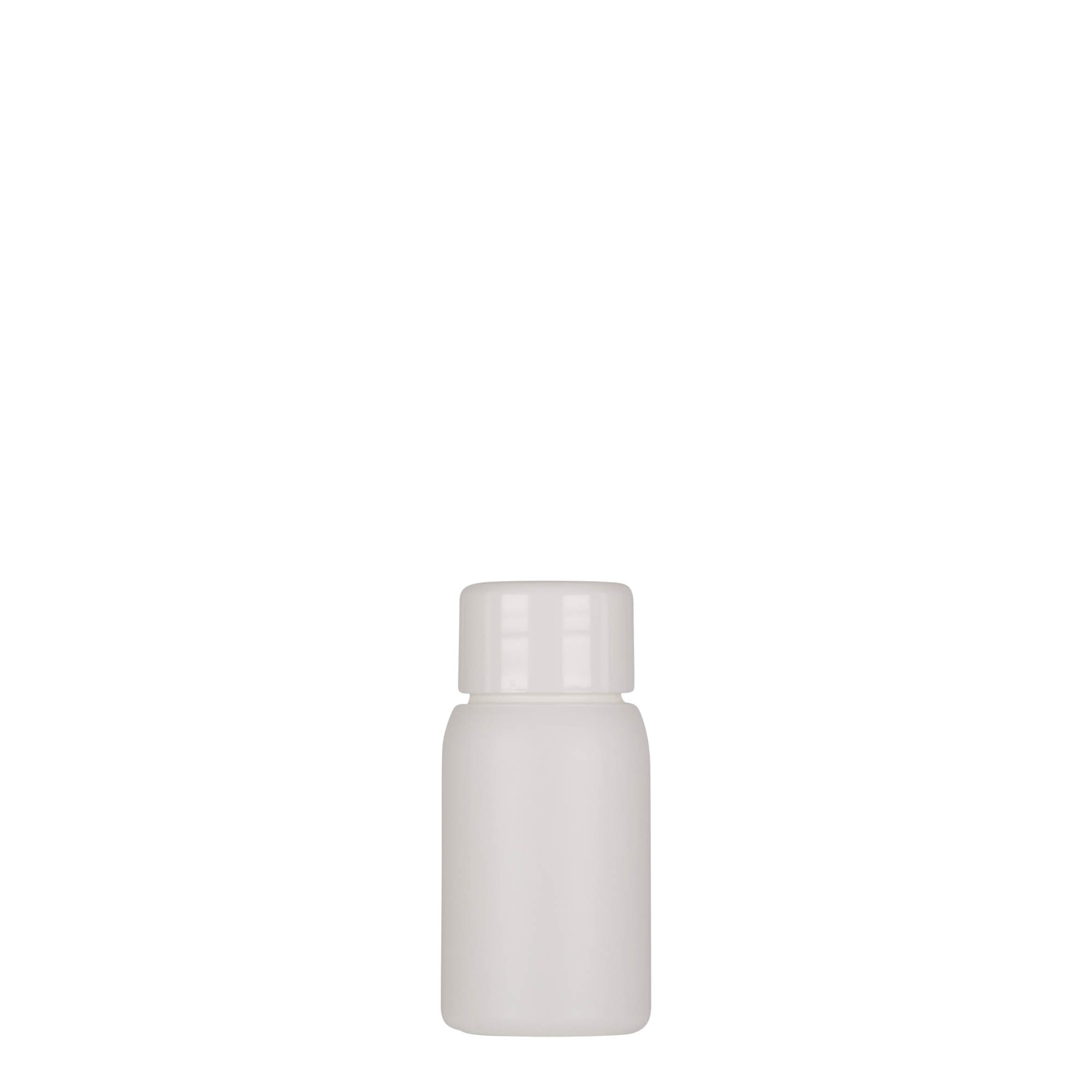 Botella de plástico de 30 ml 'Tuffy', HDPE, blanca, boca: 24/410 Botella de plástico de 30 ml 'Tuffy', HDPE, blanca, boca: 24/410