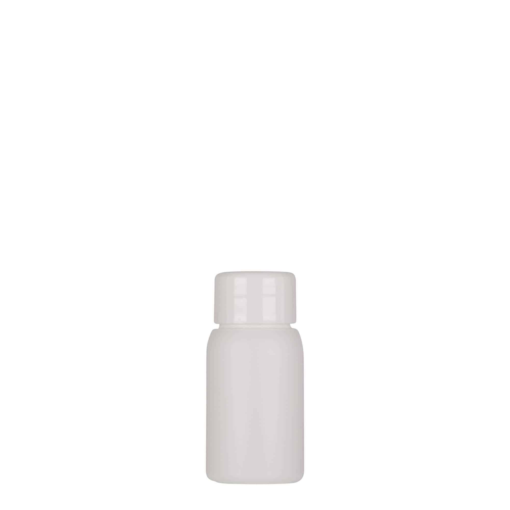 Botella de plástico de 30 ml 'Tuffy', HDPE, blanca, boca: 24/410