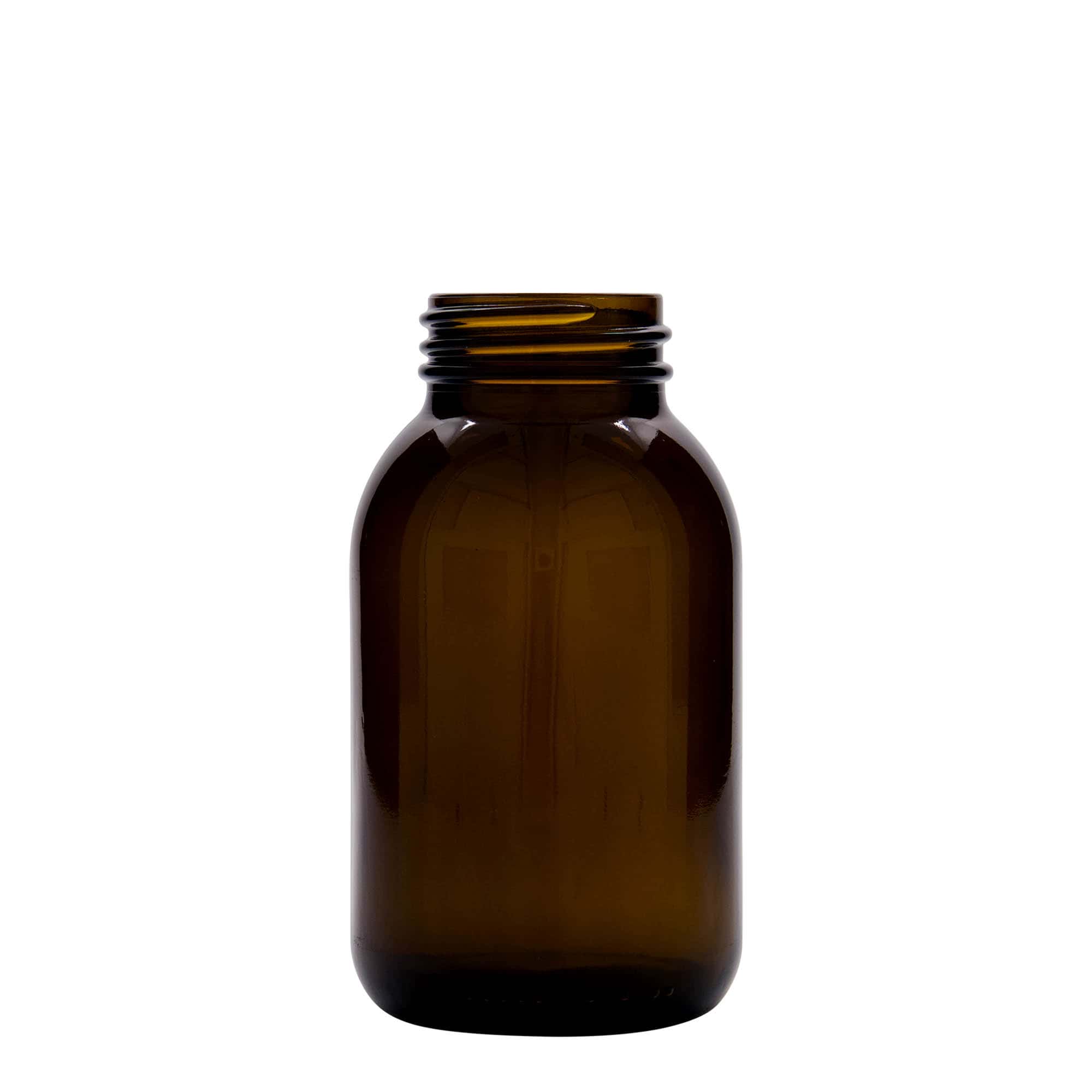 Tarro de boca ancha de 500 ml, marrón, boca: DIN 55 Tarro de boca ancha de 500 ml, marrón, boca: DIN 55
