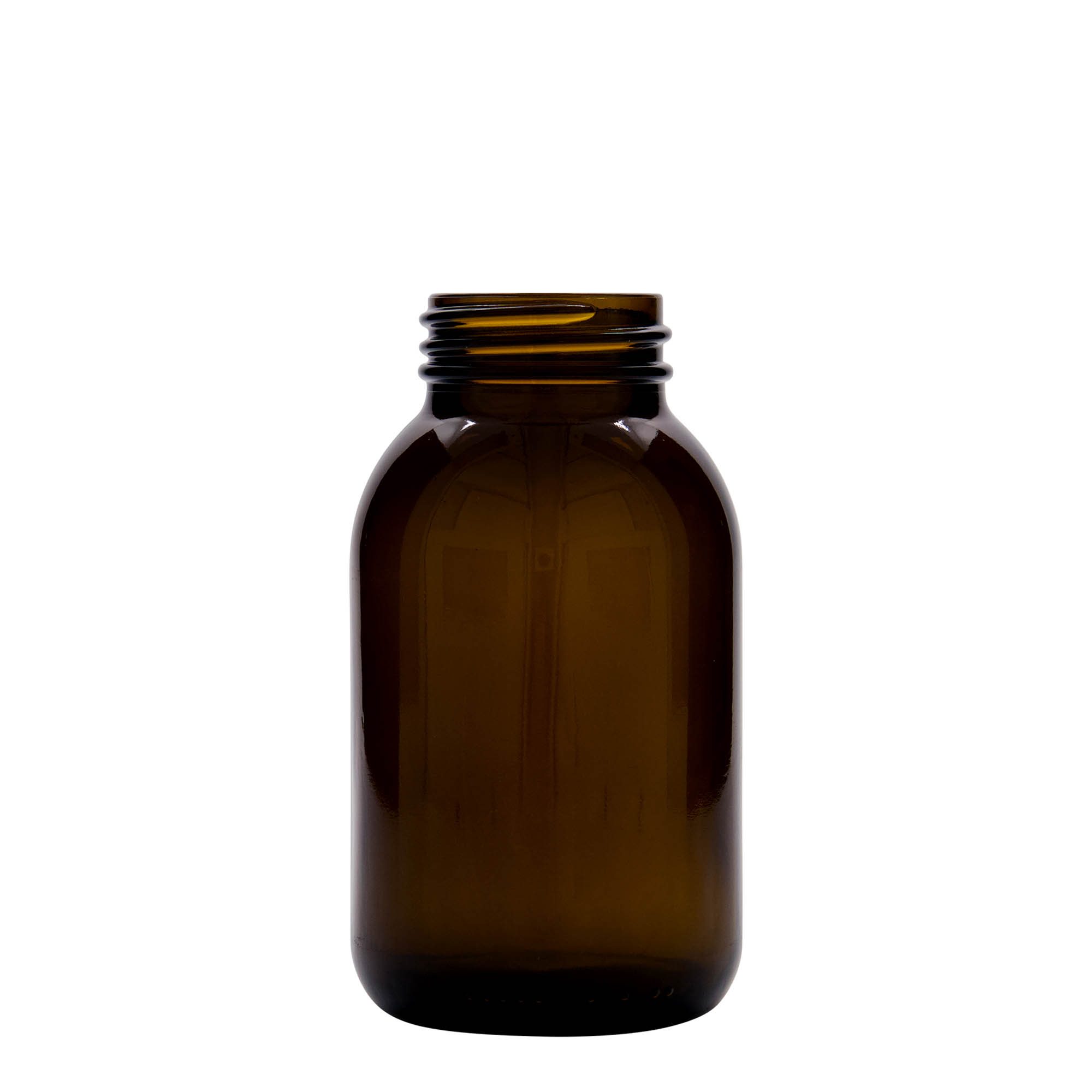 500 ml frasco de cuello ancho, marrón, boca: DIN 55