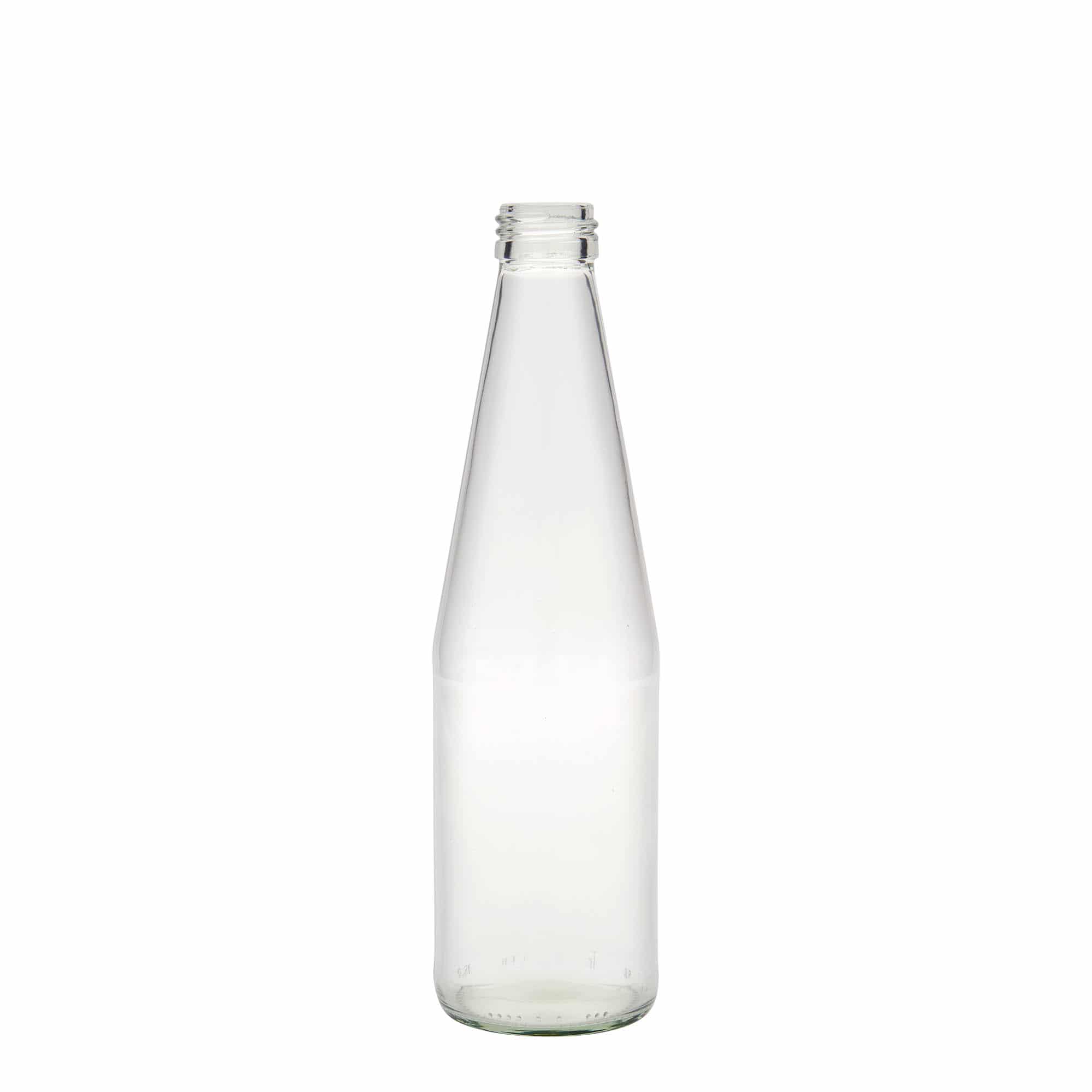 Botella universal con forma de zanahoria de 330 ml, vidrio, boca: PP 28