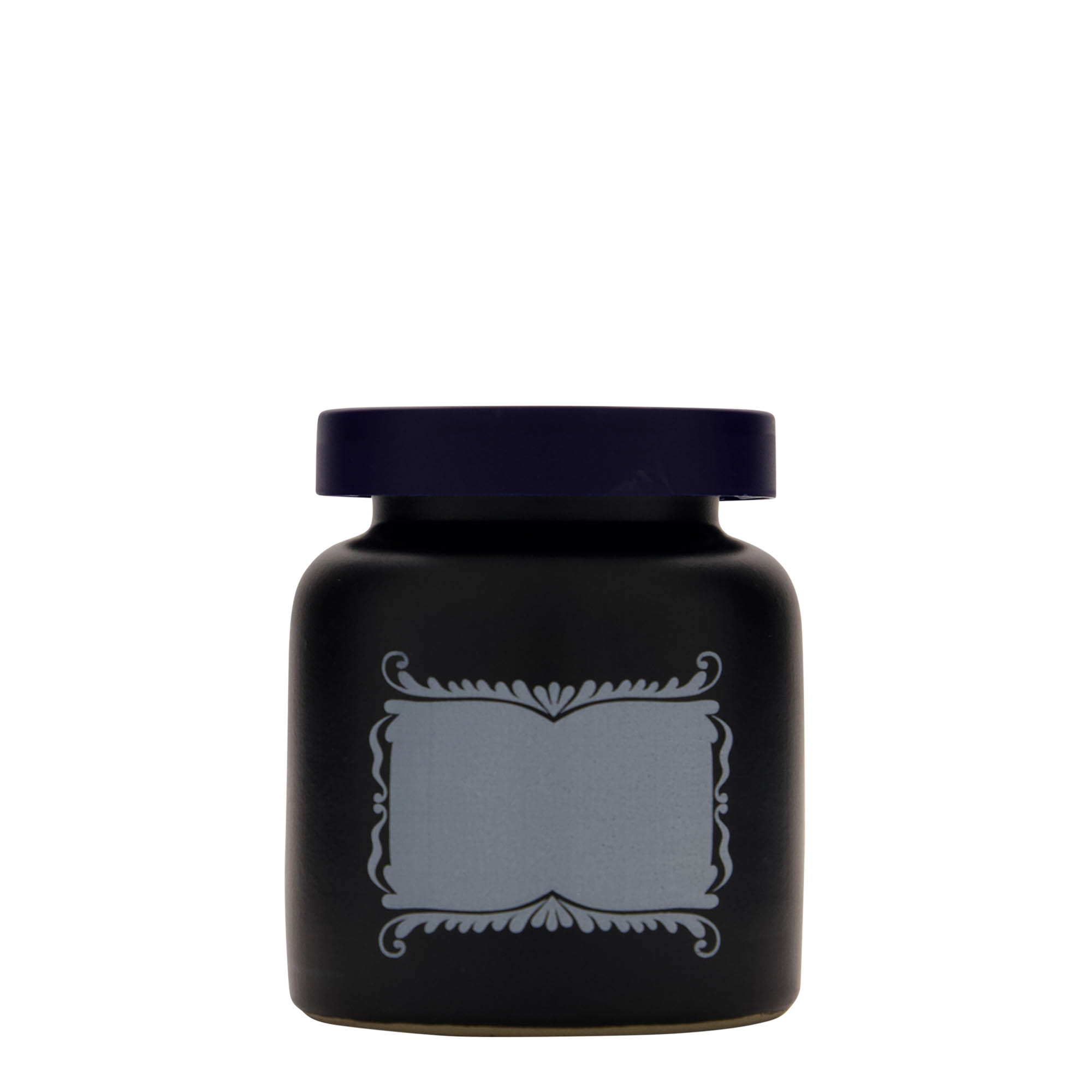 270 ml de jarra de gres, motivo: campo de etiquetas, cerámica, negro, boca: tapa abatible