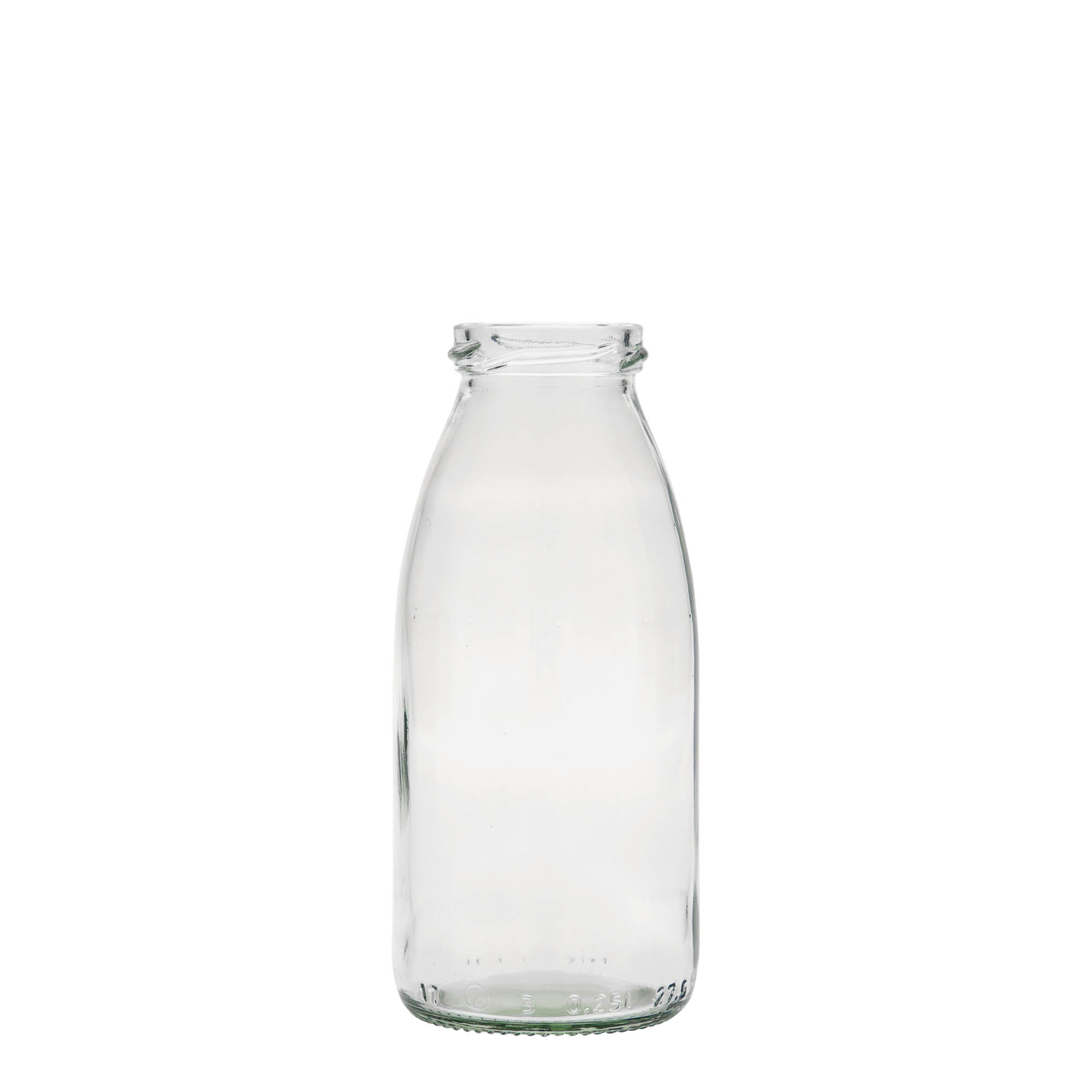 Botella de vidrio de 250 ml Vroni #, boca: Twist-Off (TO 43) Botella de vidrio de 250 ml Vroni #, boca: Twist-Off (TO 43)