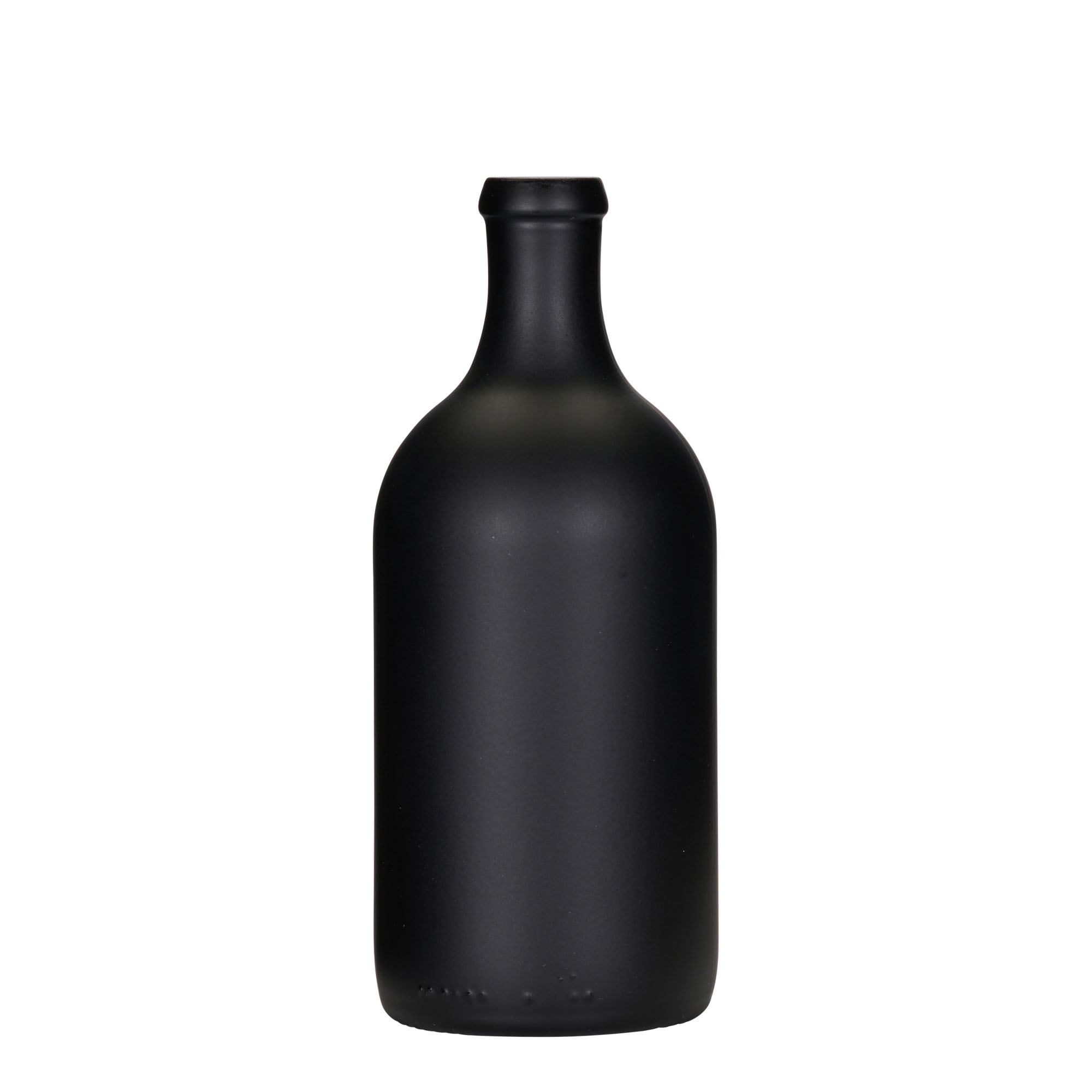 Botella de vidrio de 500 ml 'Ginevra Leggera', negra, boca: corcho Botella de vidrio de 500 ml 'Ginevra Leggera', negra, boca: corcho