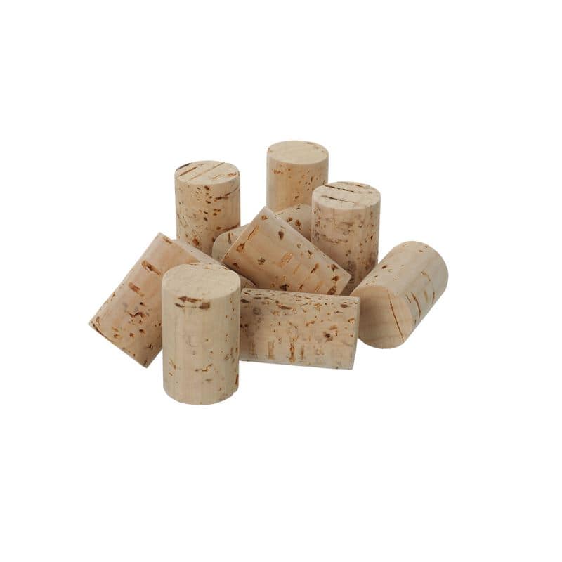 Corchos para vino de 24 mm, corcho natural, beige, para boca: corcho