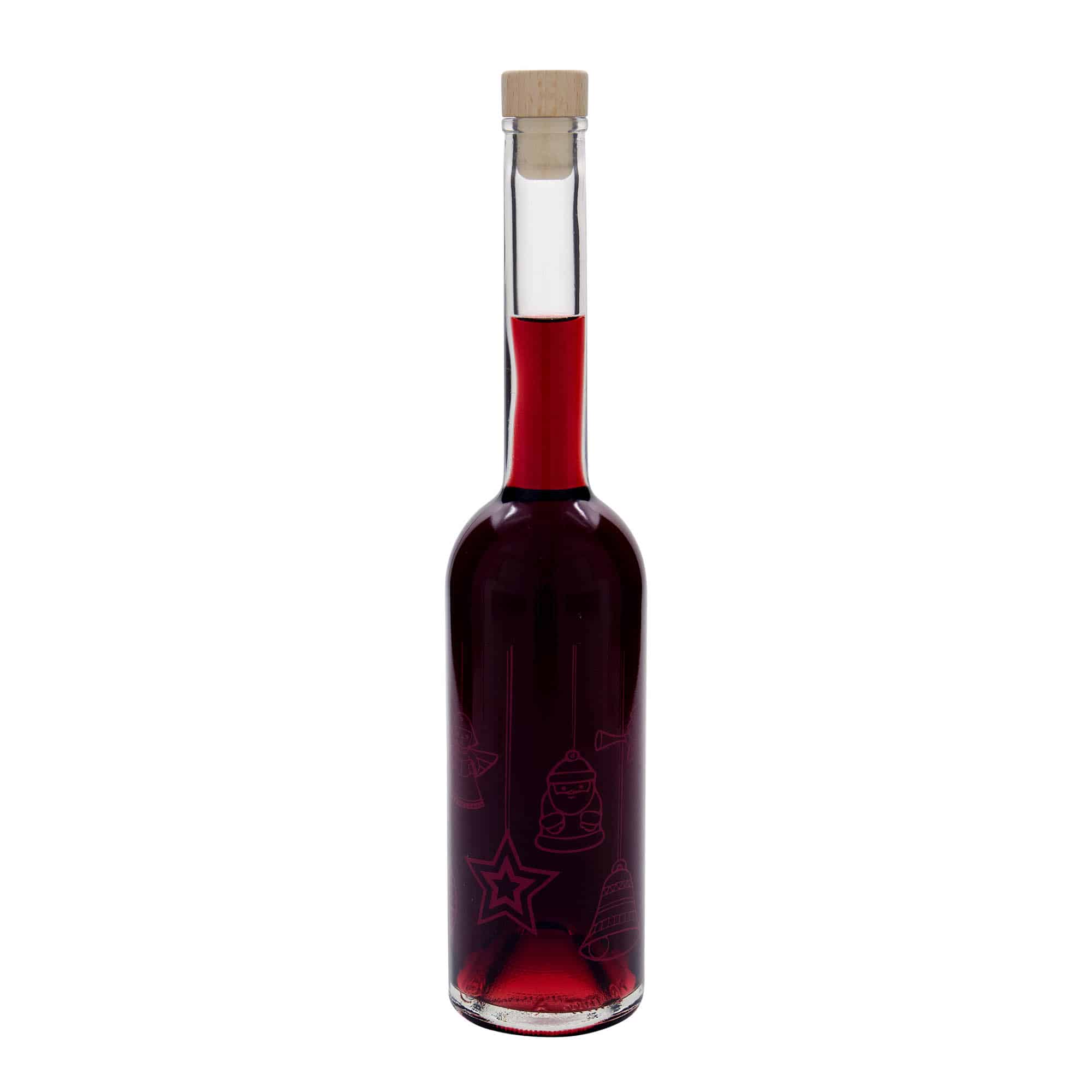 Botella de vidrio 'Opera' de 500 ml, motivo: estrellas, boca: corcho